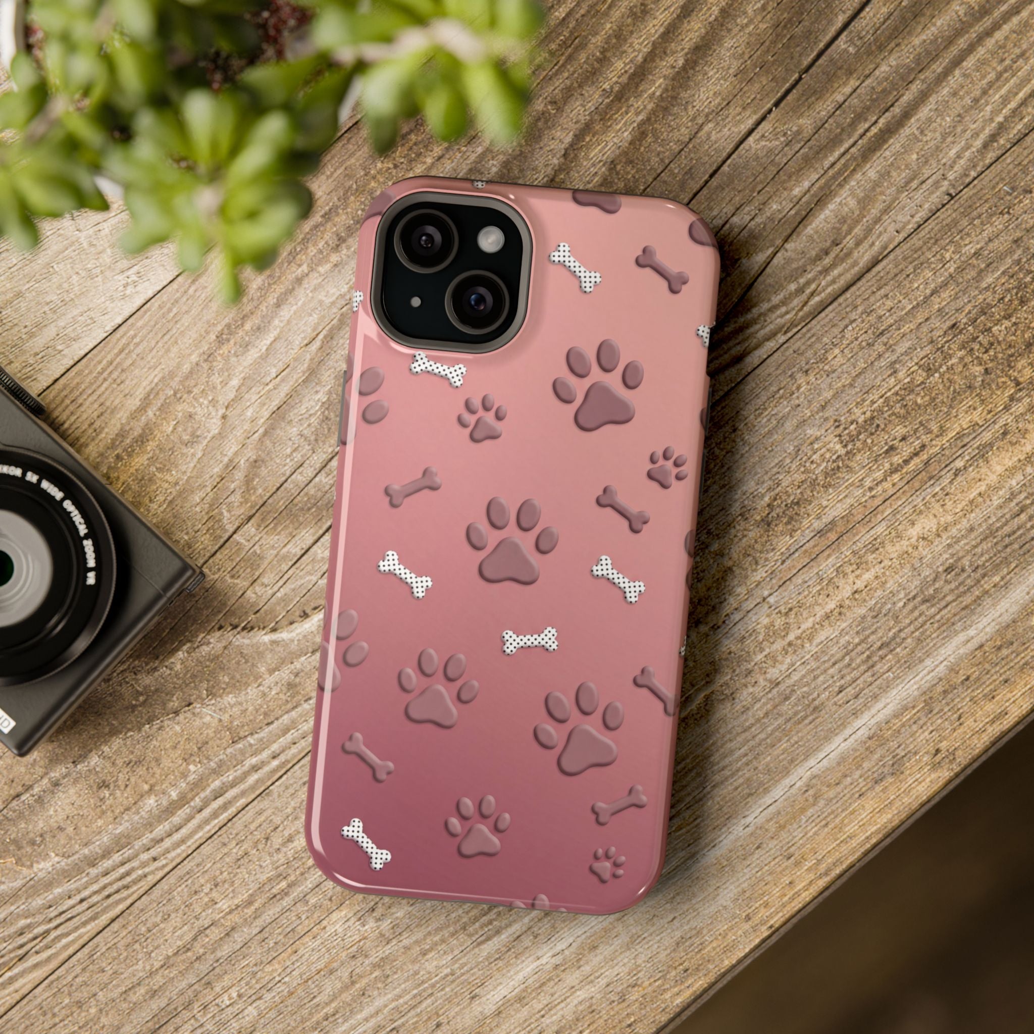 Paws & Bones Phone Case — Impact-Resistant Wireless Charging Cover
