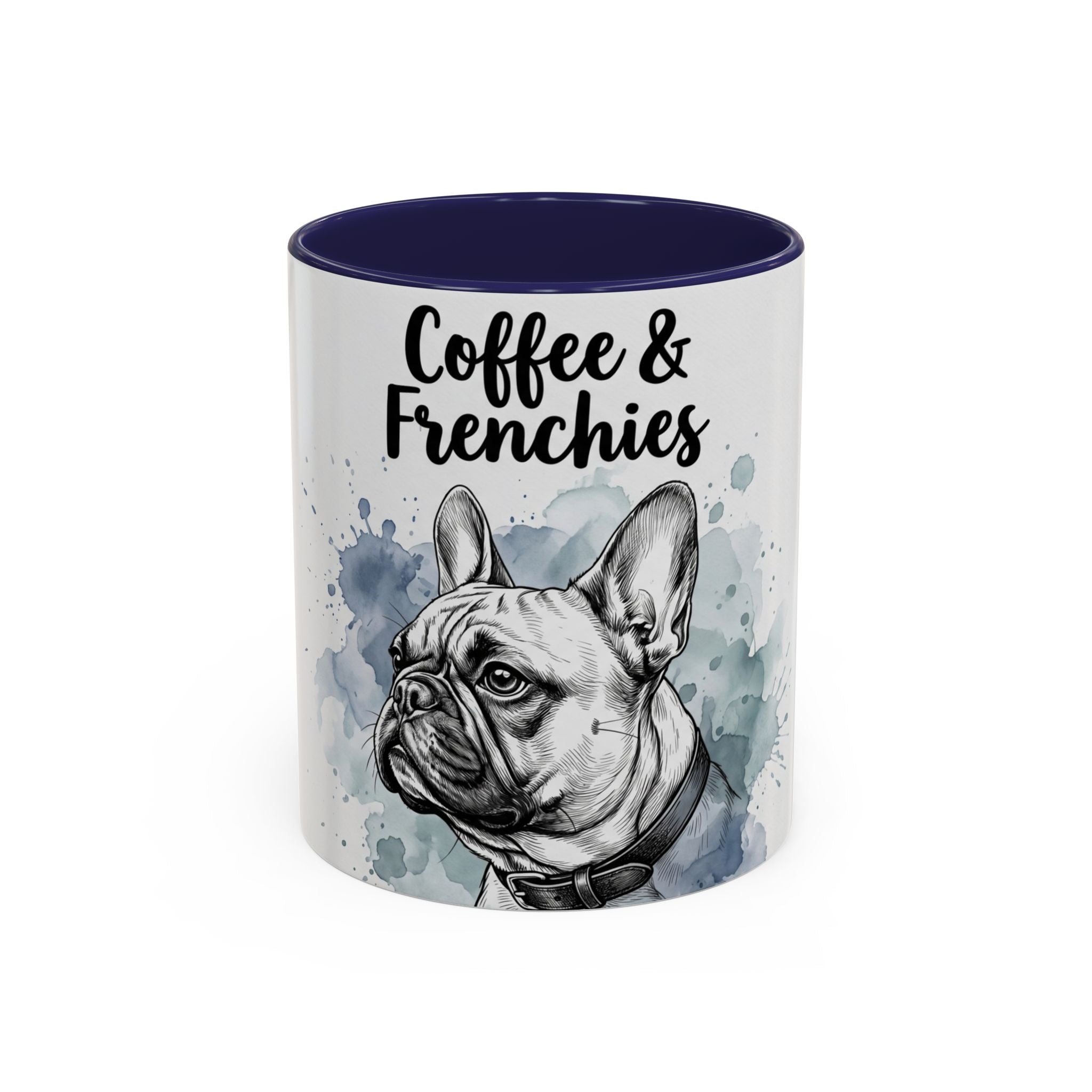 Coffee & Frenchies Mug | French Bulldog Lover Gift | Watercolor Dog Mug