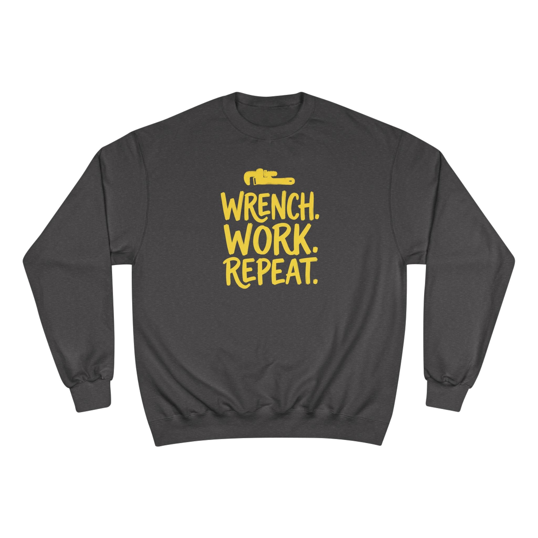Wrench Work Repeat Plumber Sweatshirt | Funny Plumber Gift Crewneck