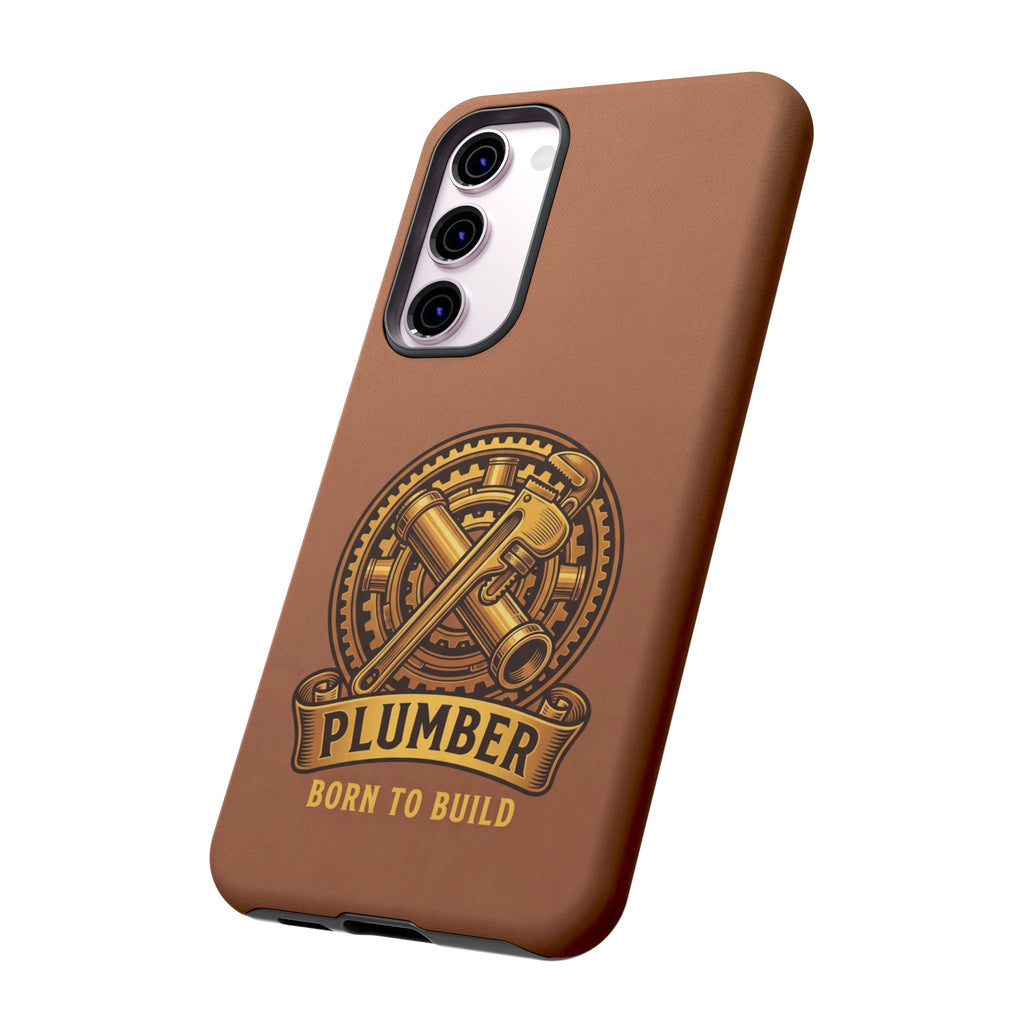Plumber Born to Build Leather Phone Case - Samsung & iPhone Series