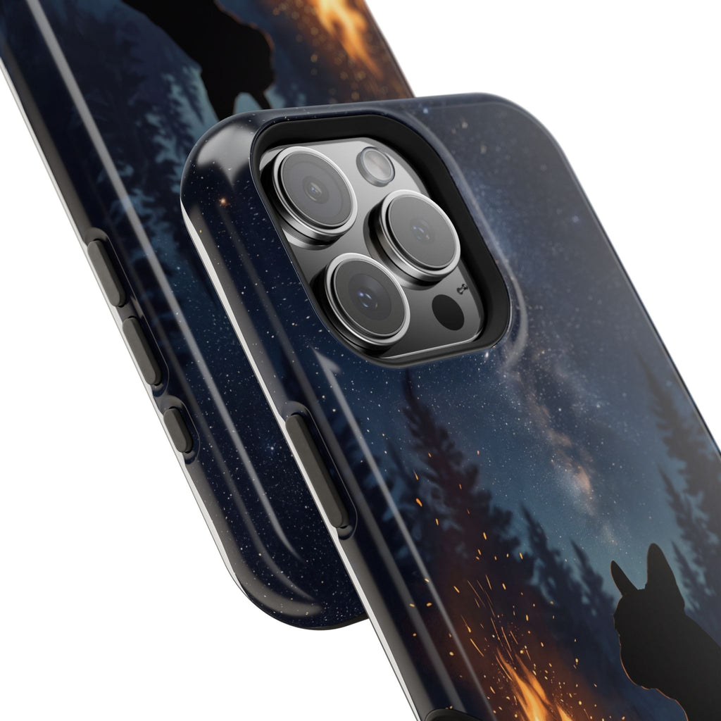 Personalized French Bulldog Campfire Phone Case — Wireless Charging Cover