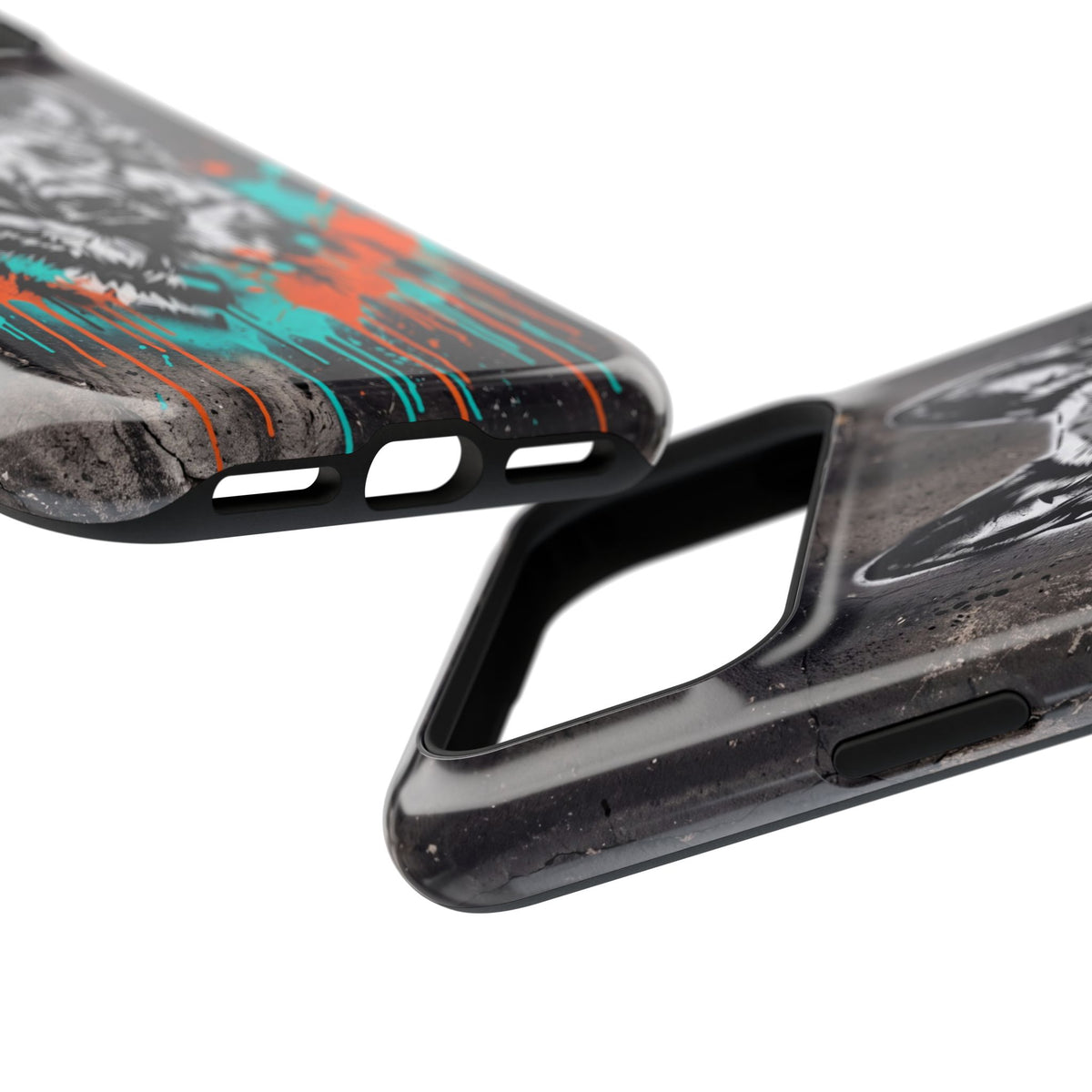 German Shepherd Phone Case | Graffiti Street Art — Tough Magnetic Case with Wireless Charging