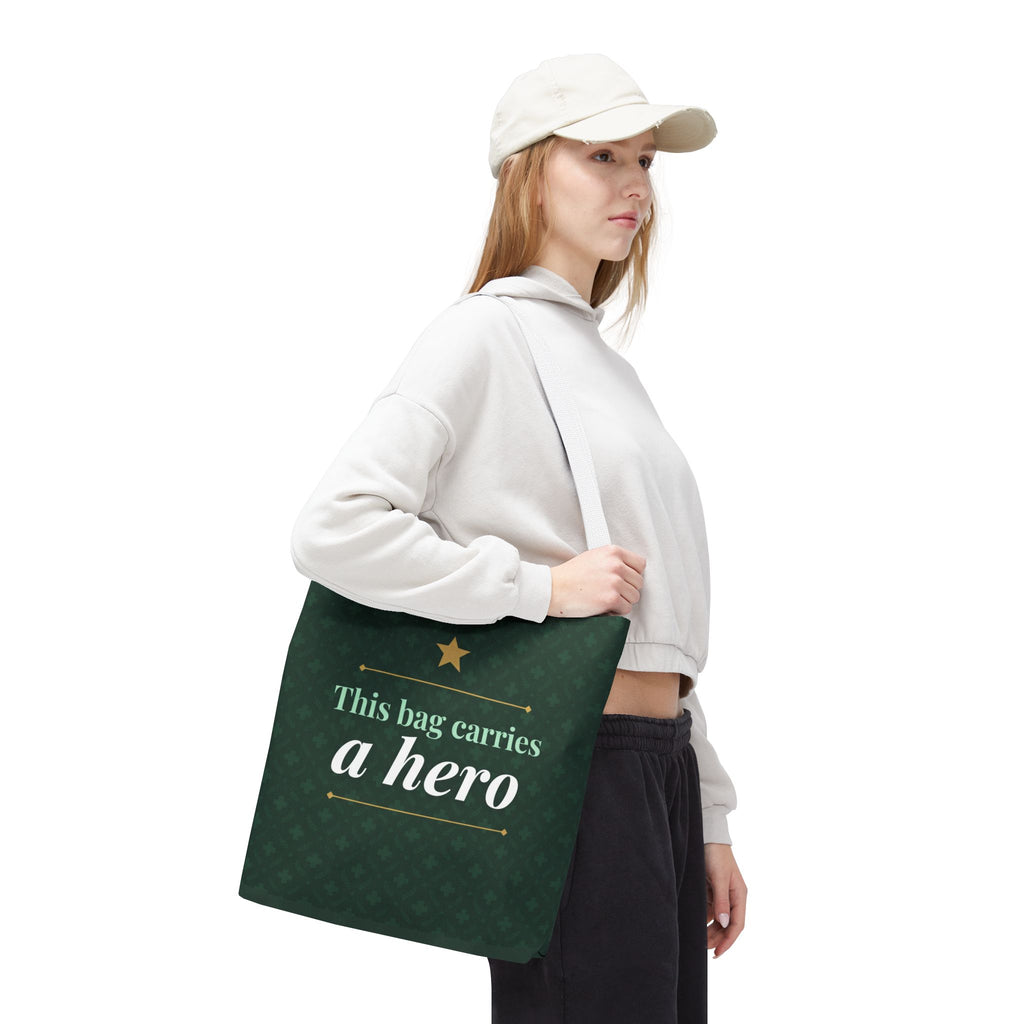 This Bag Carries a Hero Tote | Nurse Gift Tote Bag | Essential Worker Appreciation Gift | Premium Polyester Carry-All