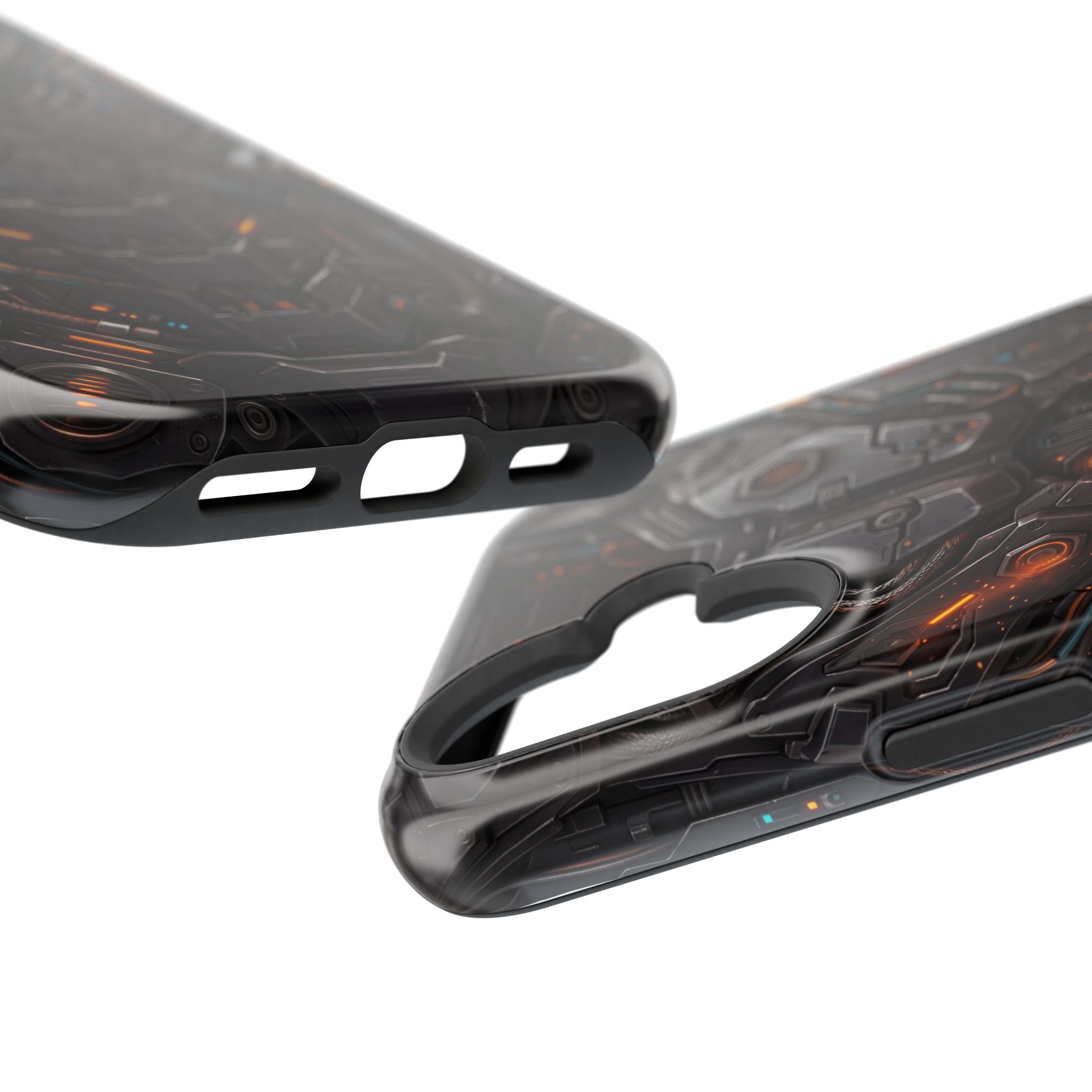 Mech Armor Phone Case — Industrial Circuit Wireless Charging Cover