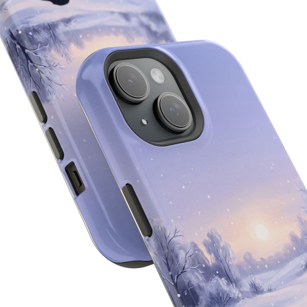 Personalized Dachshund Winter Snow Phone Case — Wireless Charging Cover