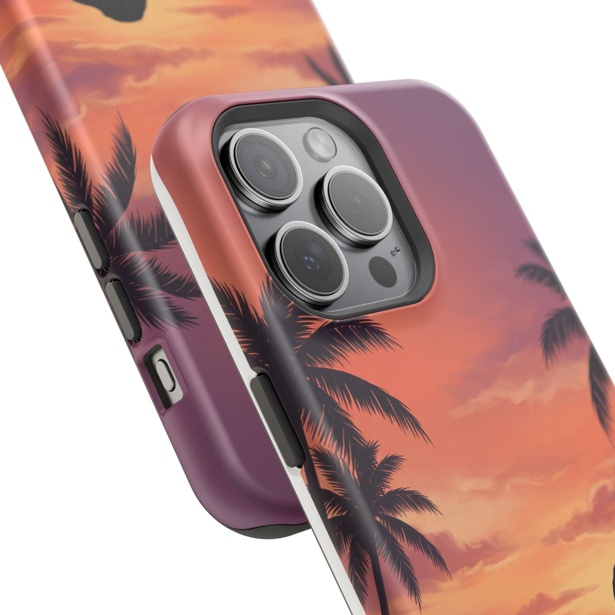 Personalized Dachshund Tropical Beach Sunset Phone Case — Wireless Charging Cover