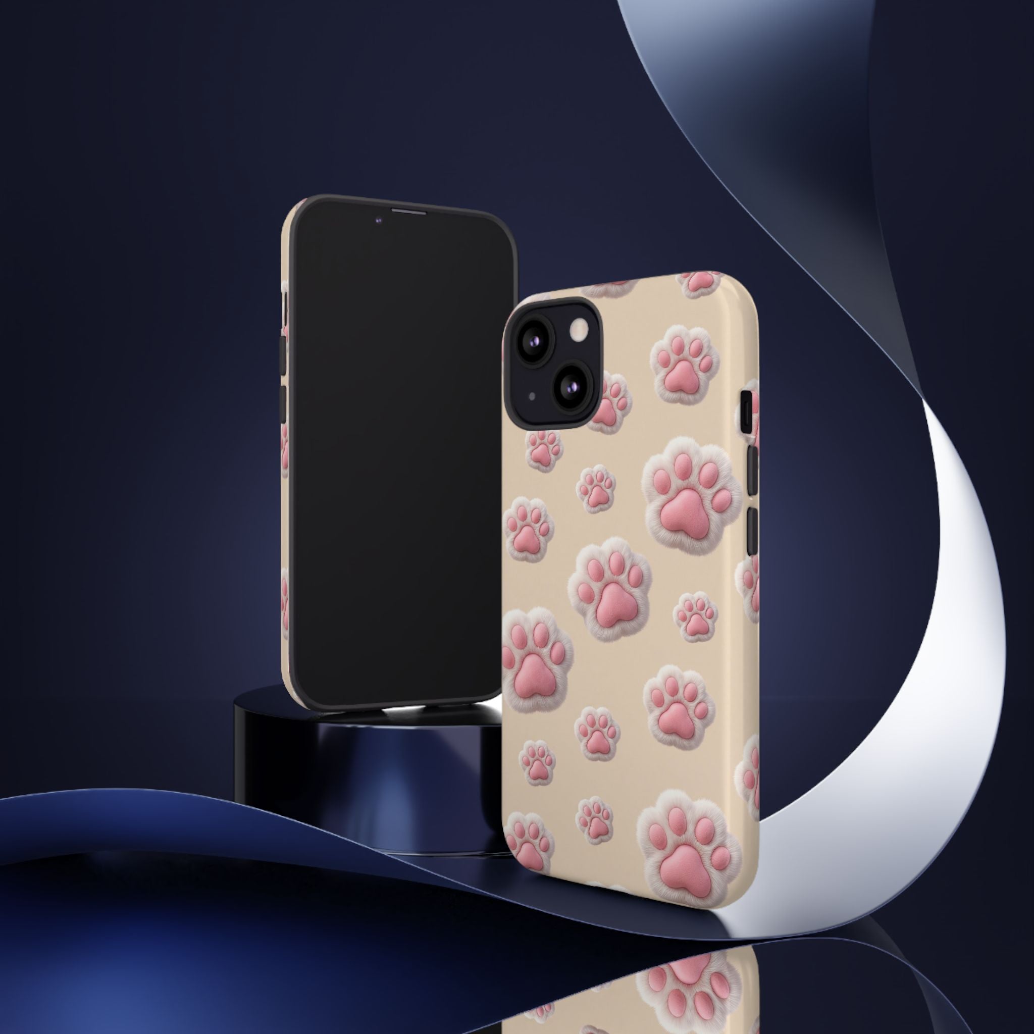 Golden Retriever Paw Print Phone Case | Cute Pink Paw Pattern for Dog Lovers | iPhone & Samsung