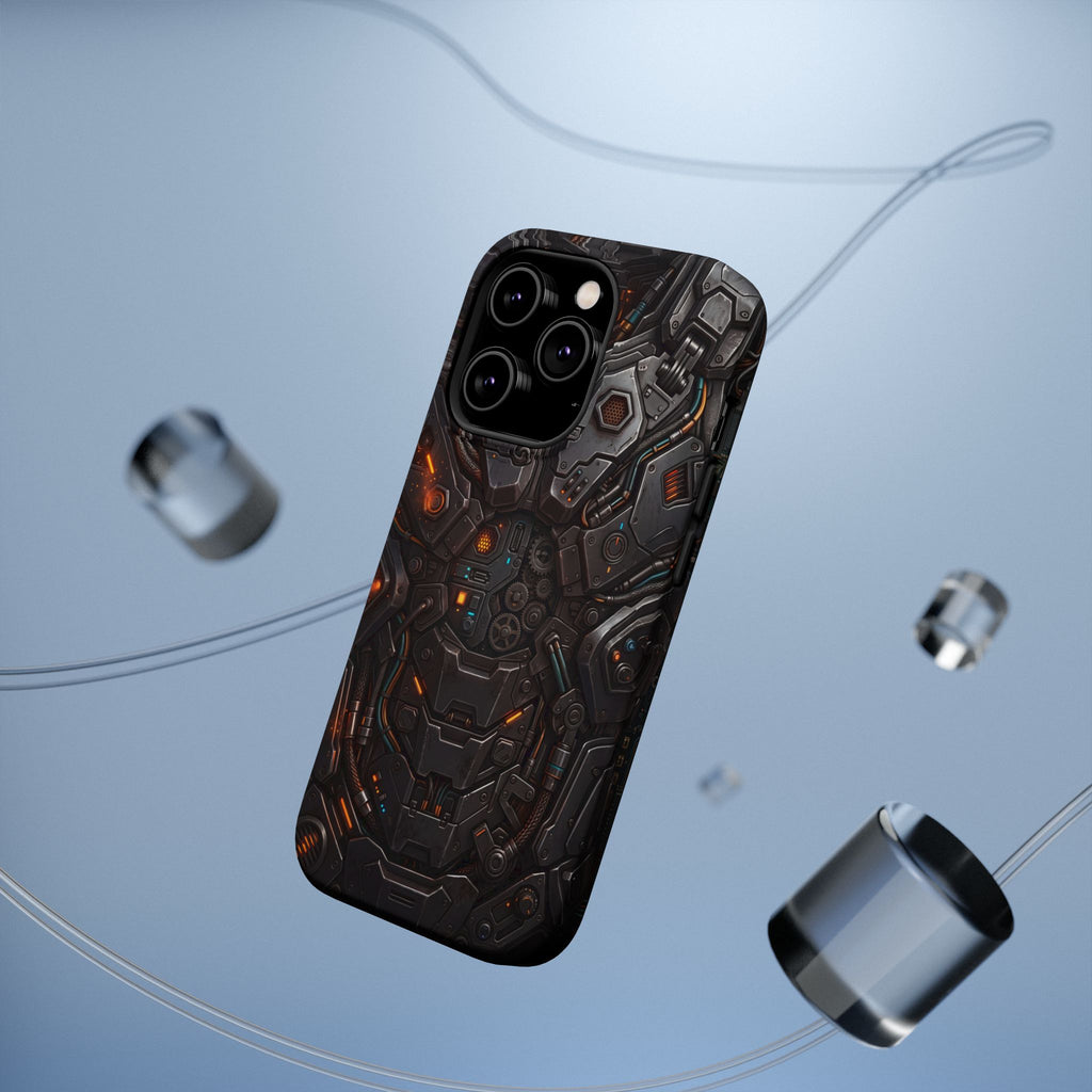 Mech Armor Phone Case — Industrial Circuit Wireless Charging Cover