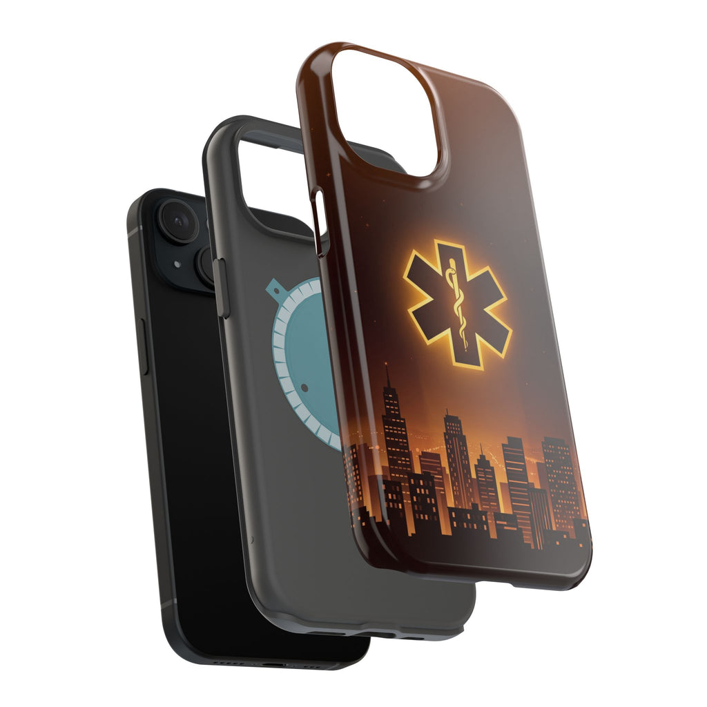 Paramedic/EMT Skyline Phone Case — Magnetic Wireless Charging Cover