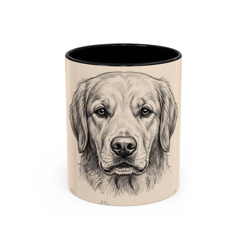 Golden Retriever Sketch Mug | Golden Retriever Lover Gift | Pencil Art Dog Coffee Mug