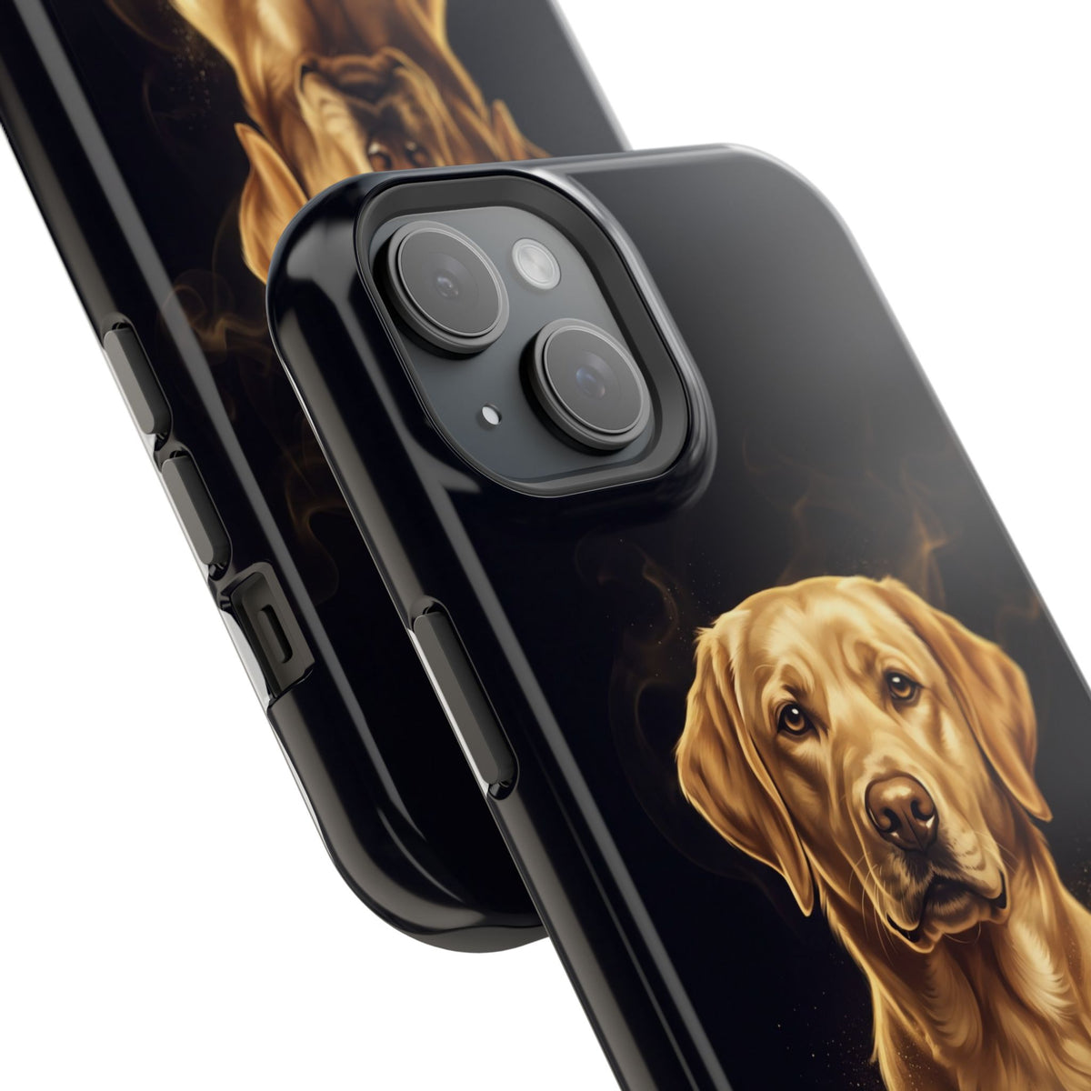 Personalized Gold Smoke Labrador Phone Case — Tough Magnetic Case with Wireless Charging