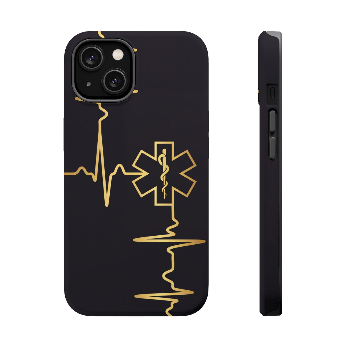 Paramedic/EMT Heartbeat Line Phone Case — Magnetic Wireless Charging Cover