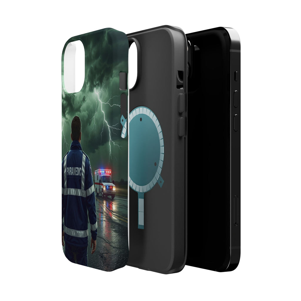 Paramedic Green Storm Phone Case — Magnetic Wireless Charging Cover