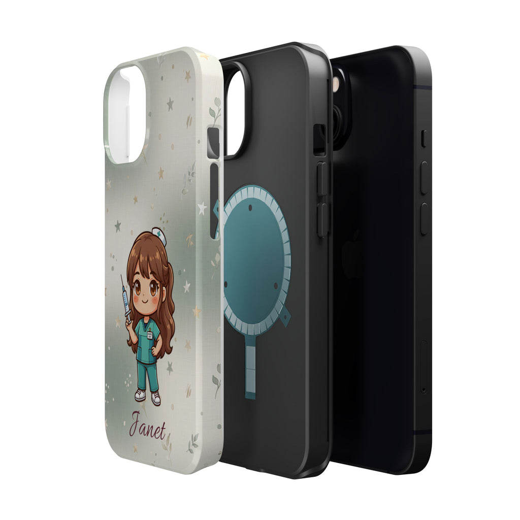 Personalized Nurse with Syringe Phone Case — Wireless Charging Cover
