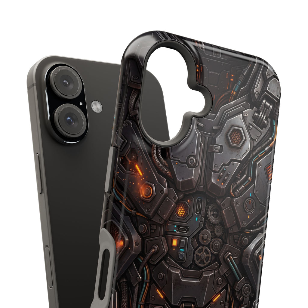 Mech Armor Phone Case — Industrial Circuit Wireless Charging Cover