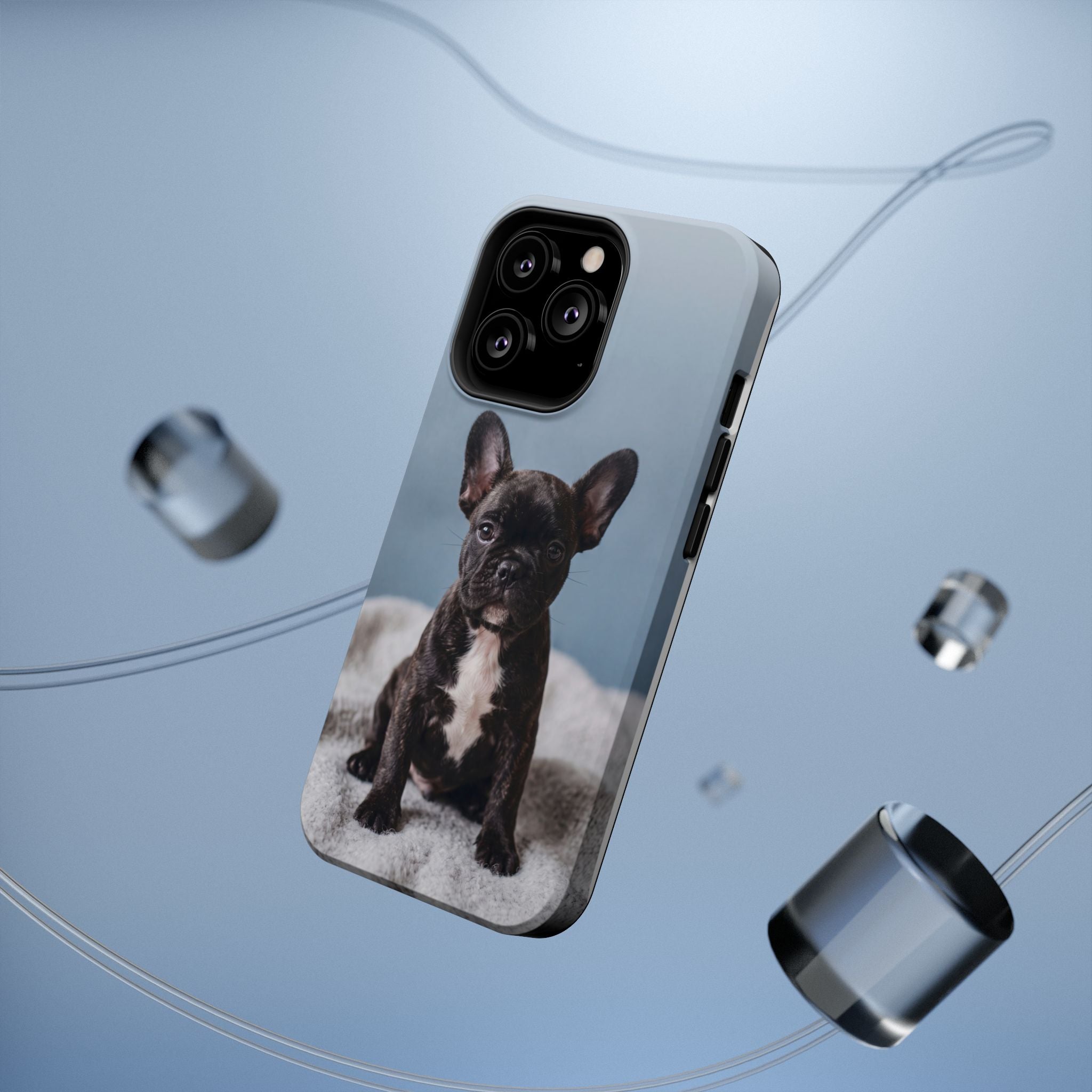French Bulldog Puppy Phone Case — Impact-Resistant Wireless Charging Cover