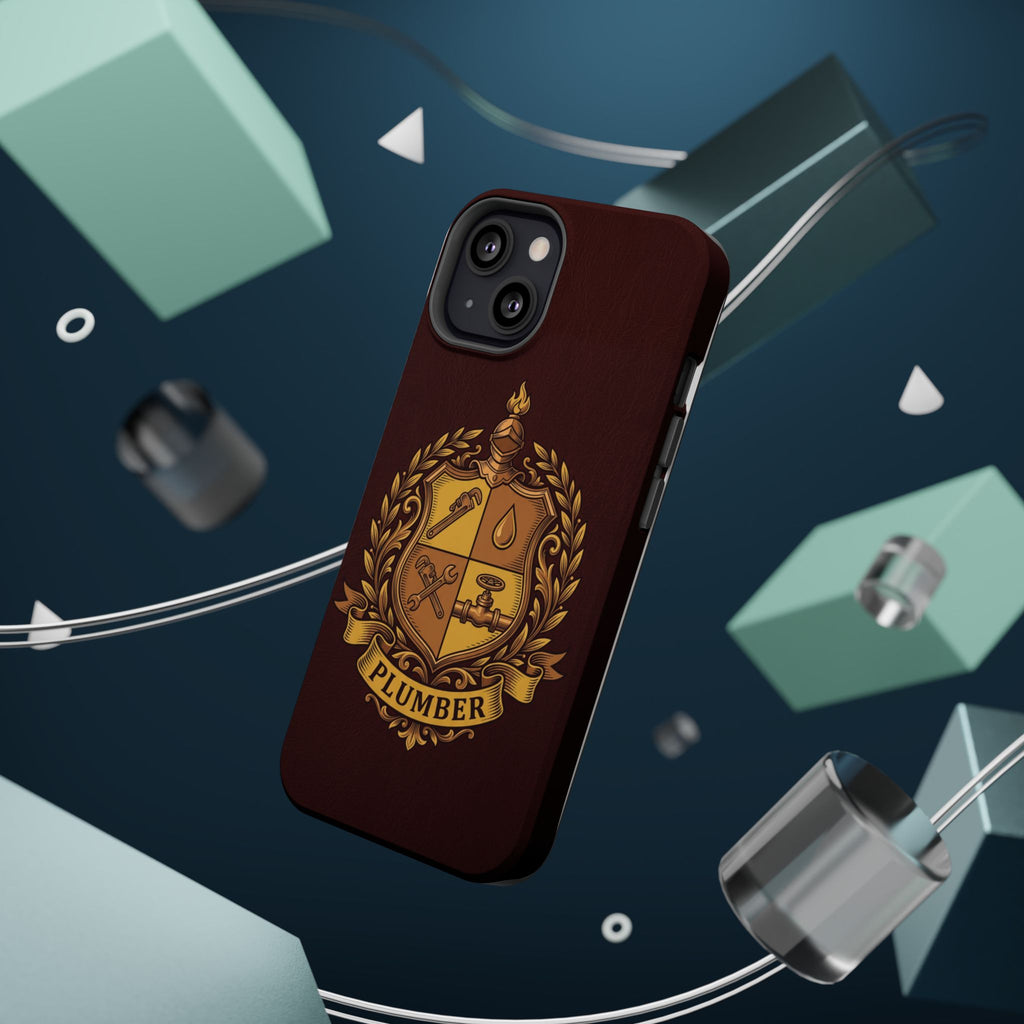 Plumber Crest Phone Case — Heraldic Shield Wireless Charging Cover
