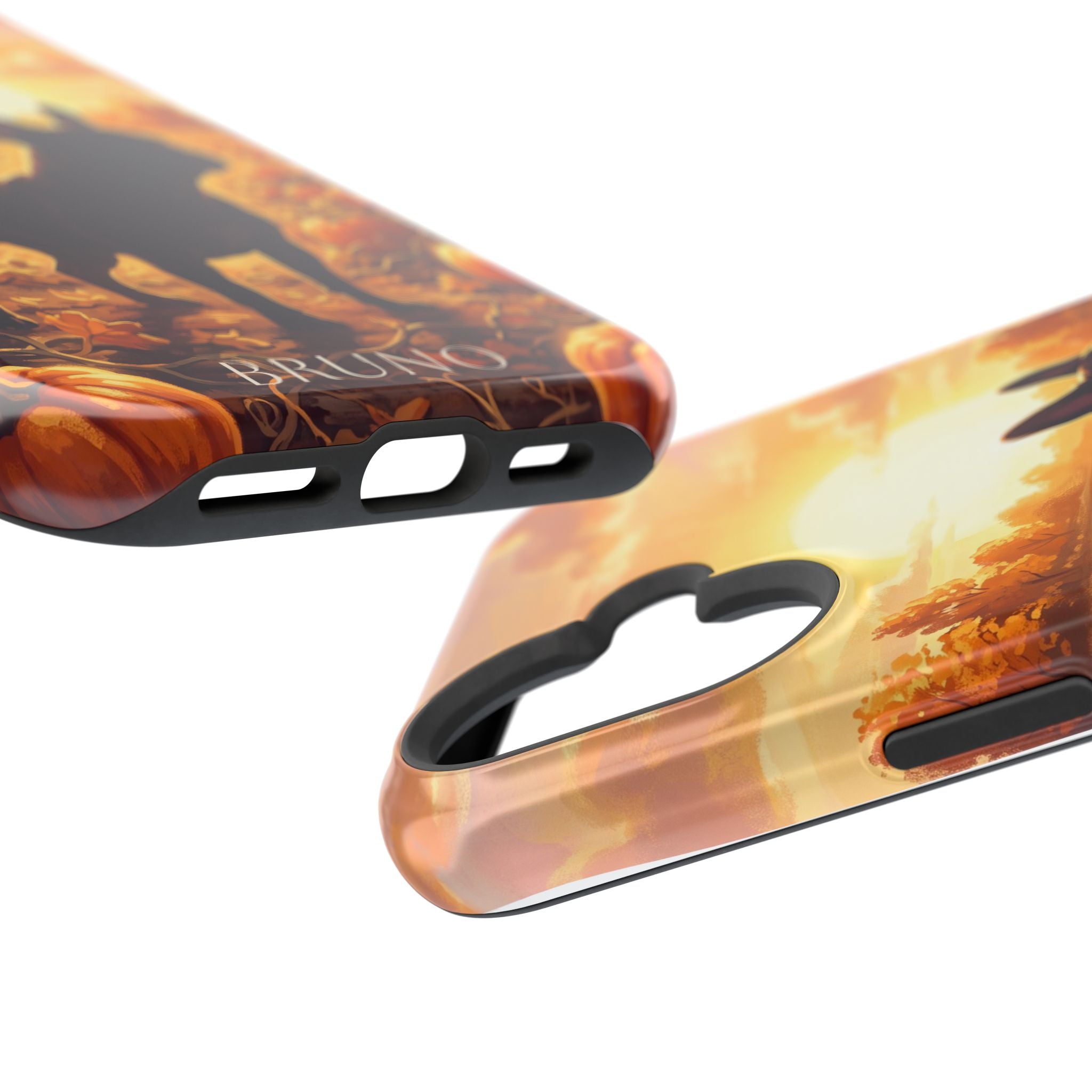 Personalized French Bulldog Pumpkin Patch Phone Case — Wireless Charging Cover