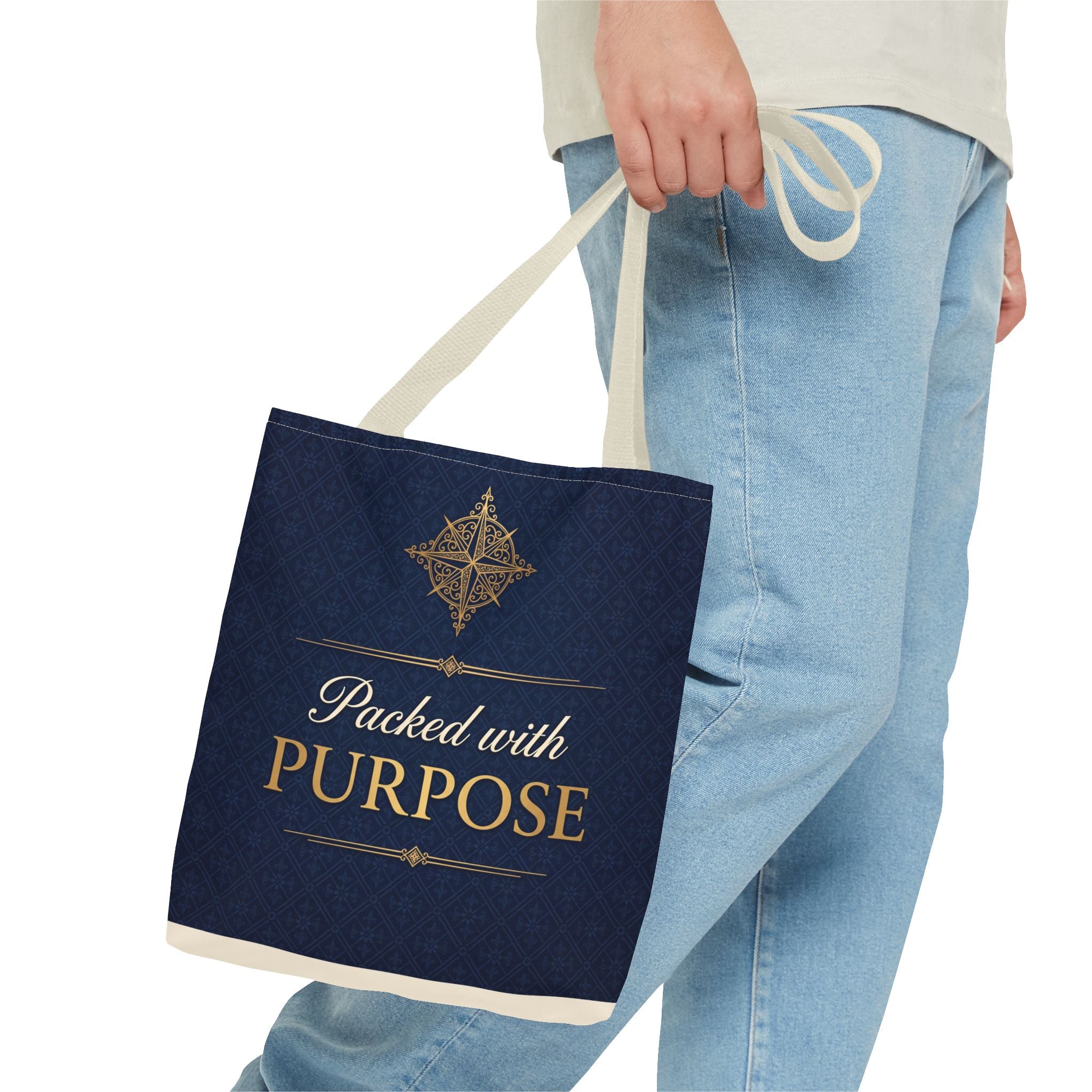 Packed with Purpose Tote | Inspirational Nurse Gift Tote Bag | Healthcare Worker Appreciation Gift | Premium Polyester Carry-All