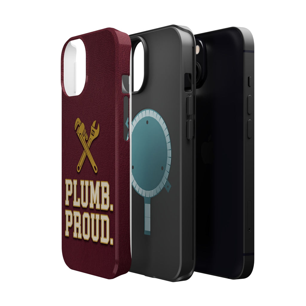 Plumb. Proud. Phone Case — Crossed Wrenches Wireless Charging Cover