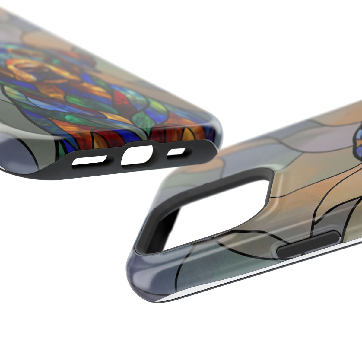 Stained Glass Labrador Phone Case — Tough Magnetic Case with Wireless Charging