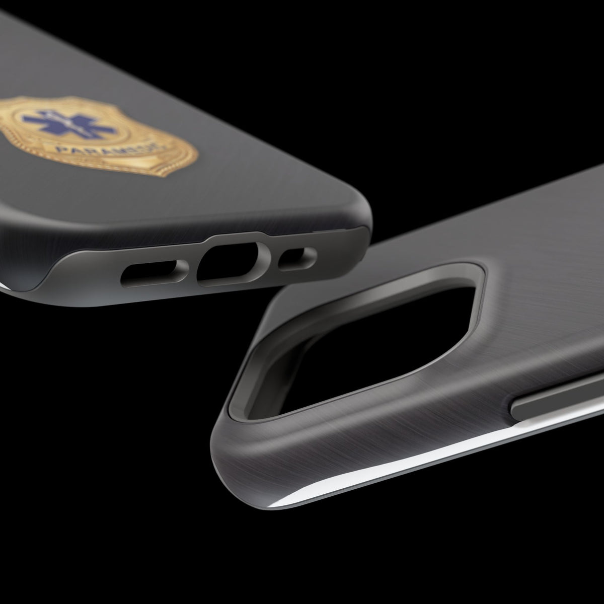 Gold Paramedic Badge Phone Case — Magnetic Wireless Charging Cover