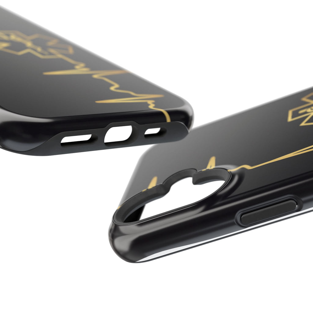 Paramedic/EMT Heartbeat Line Phone Case — Magnetic Wireless Charging Cover