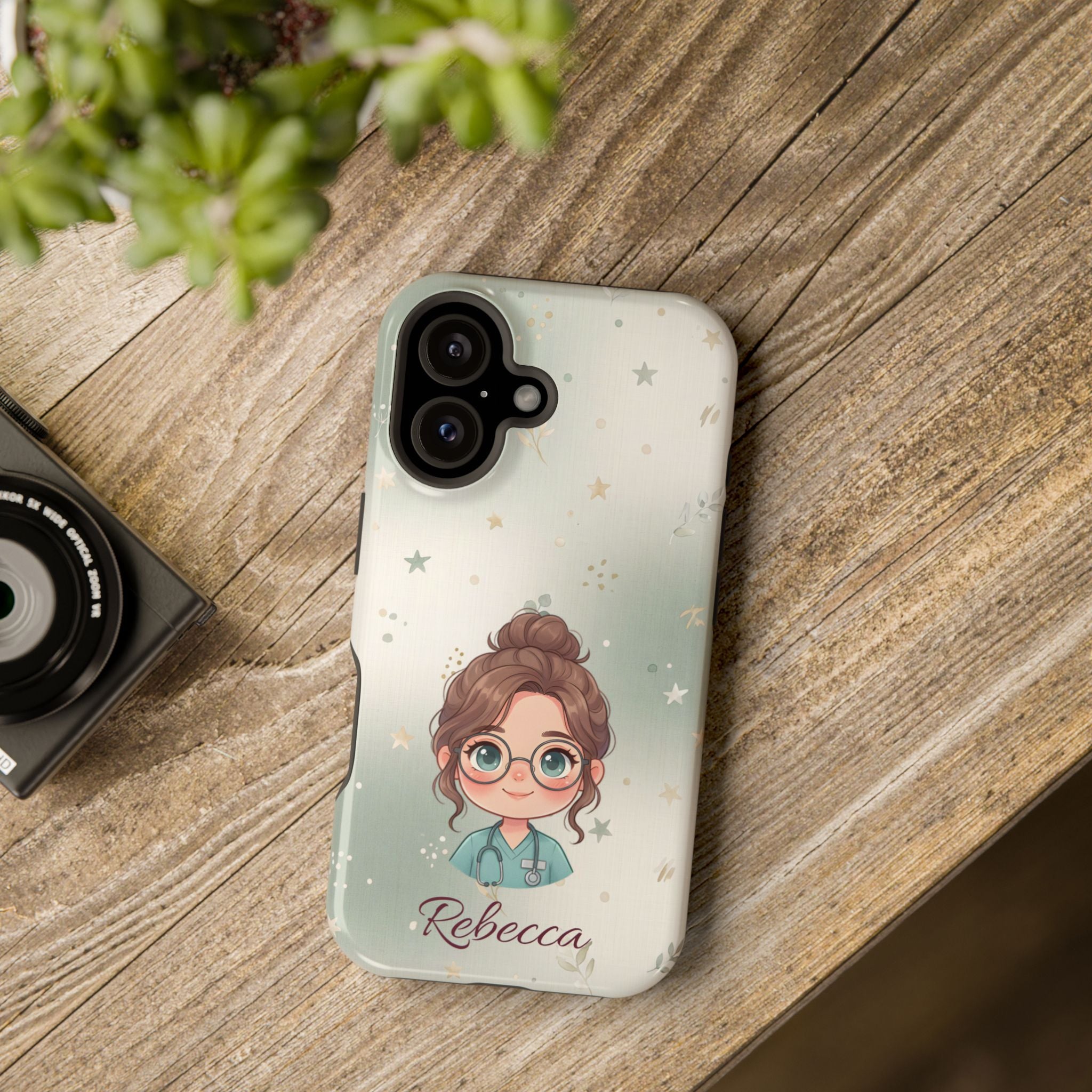Personalized Starry Nurse Phone Case — Wireless Charging Cover
