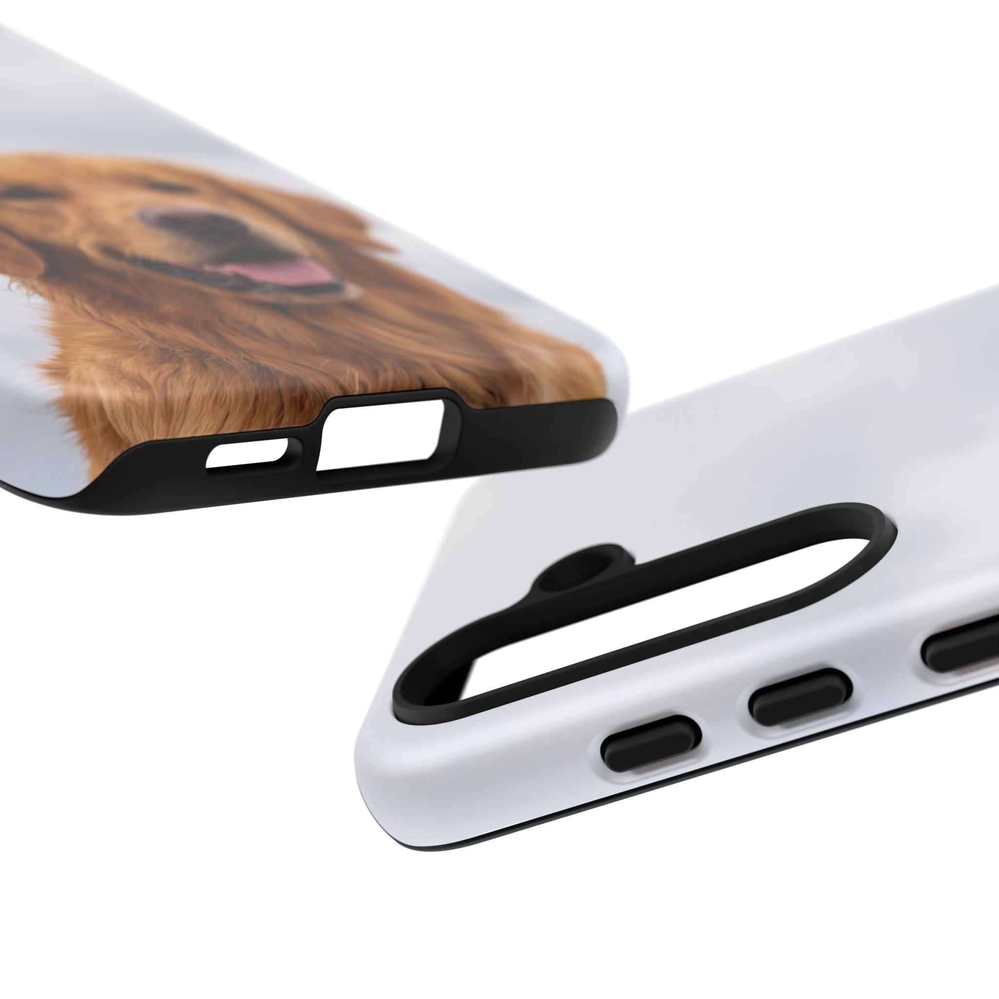 Golden Retriever Portrait Phone Case | Happy Dog Photo on Soft Sky Background | Samsung & iPhone