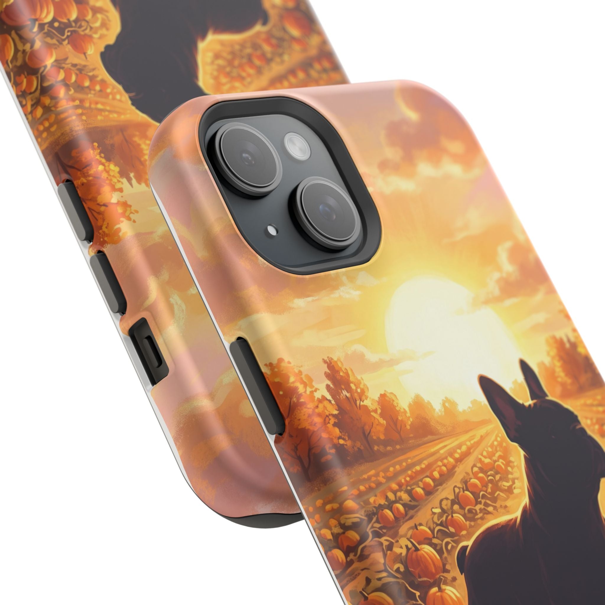 Personalized French Bulldog Pumpkin Patch Phone Case — Wireless Charging Cover