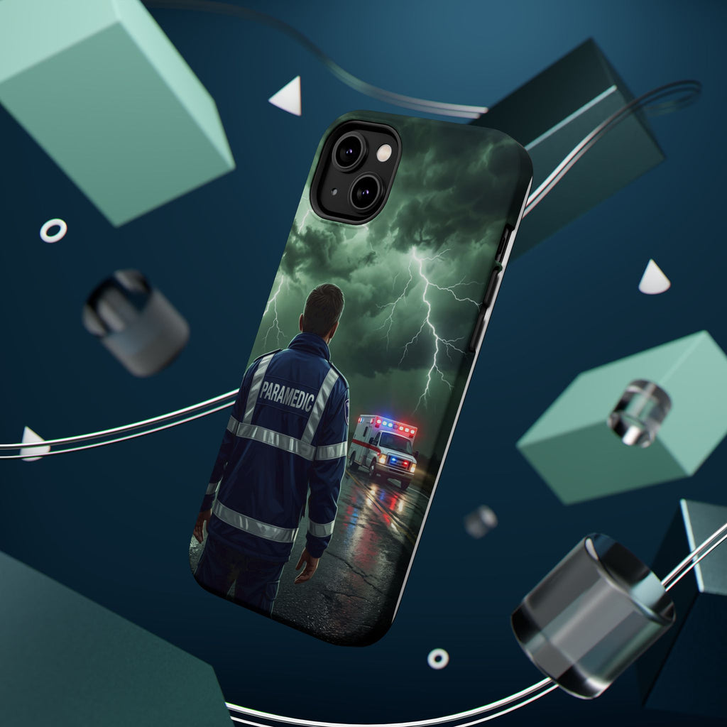 Paramedic Green Storm Phone Case — Magnetic Wireless Charging Cover