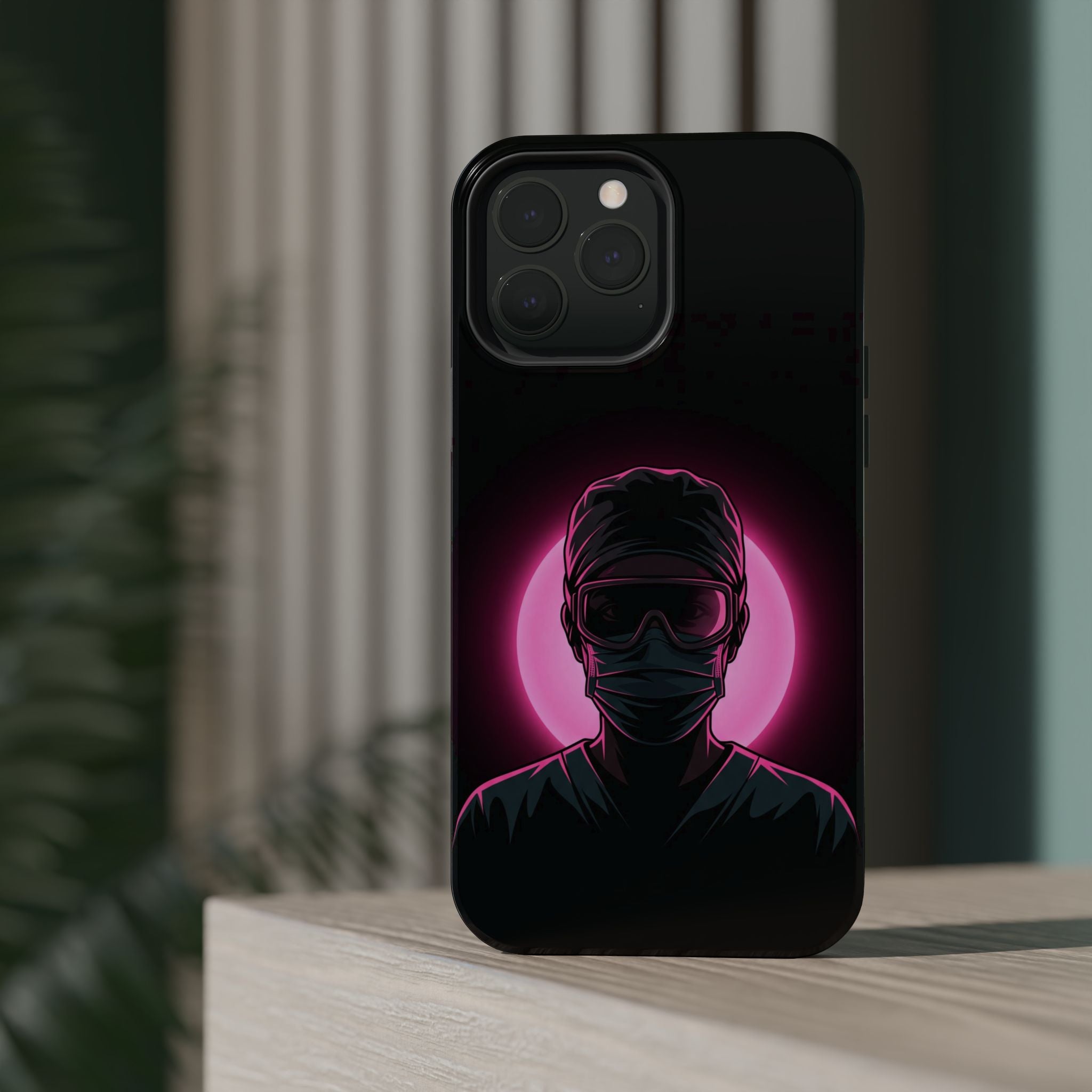 Nurse Portrait Phone Case — Navy Wireless Charging Cover