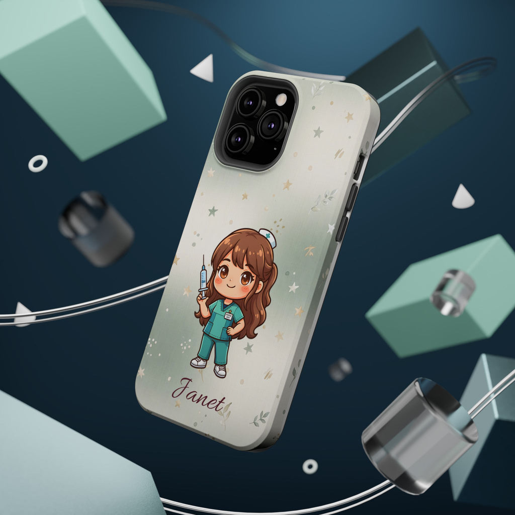 Personalized Nurse with Syringe Phone Case — Wireless Charging Cover