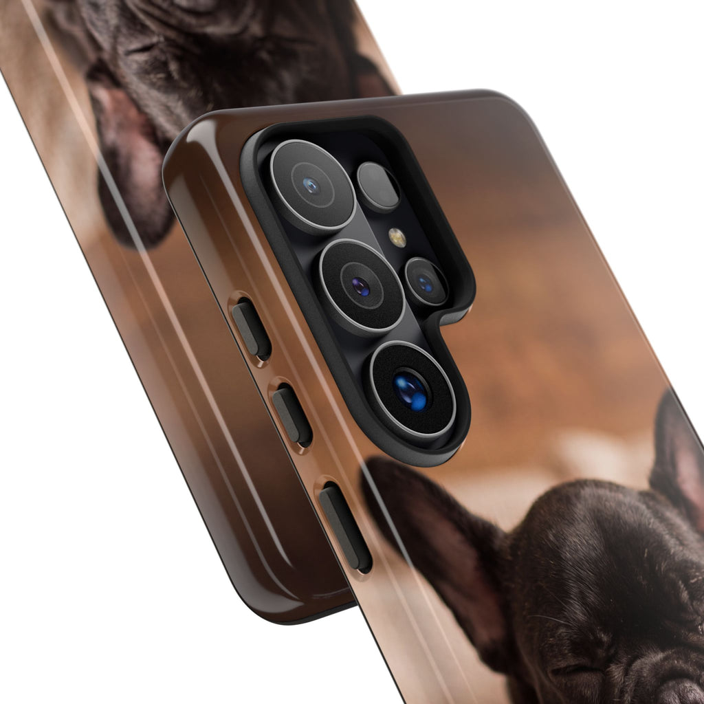 Sleeping French Bulldog Phone Case | Cozy Frenchie Resting on Blanket | iPhone & Samsung