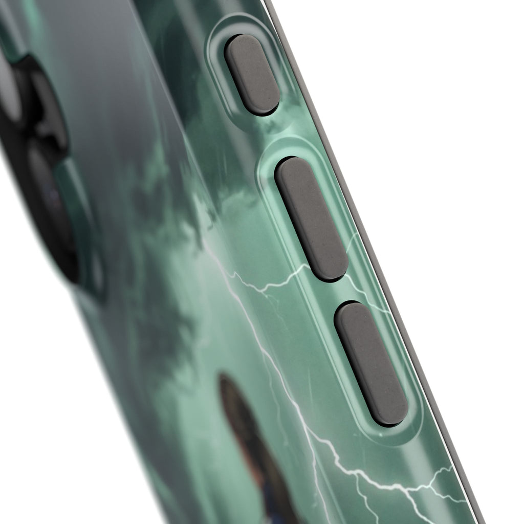 Female Paramedic Green Storm Phone Case — Magnetic Wireless Charging Cover