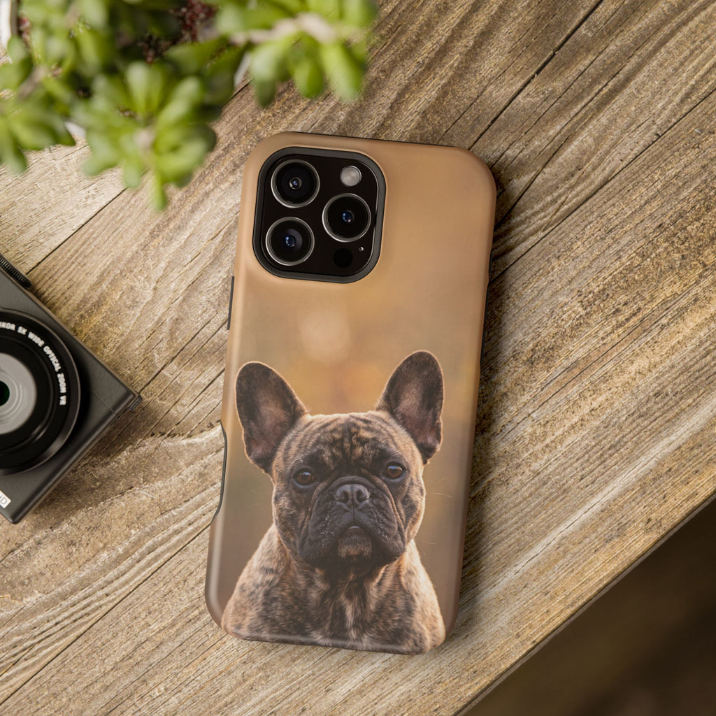 Brindle French Bulldog Phone Case — Impact-Resistant Wireless Charging Cover