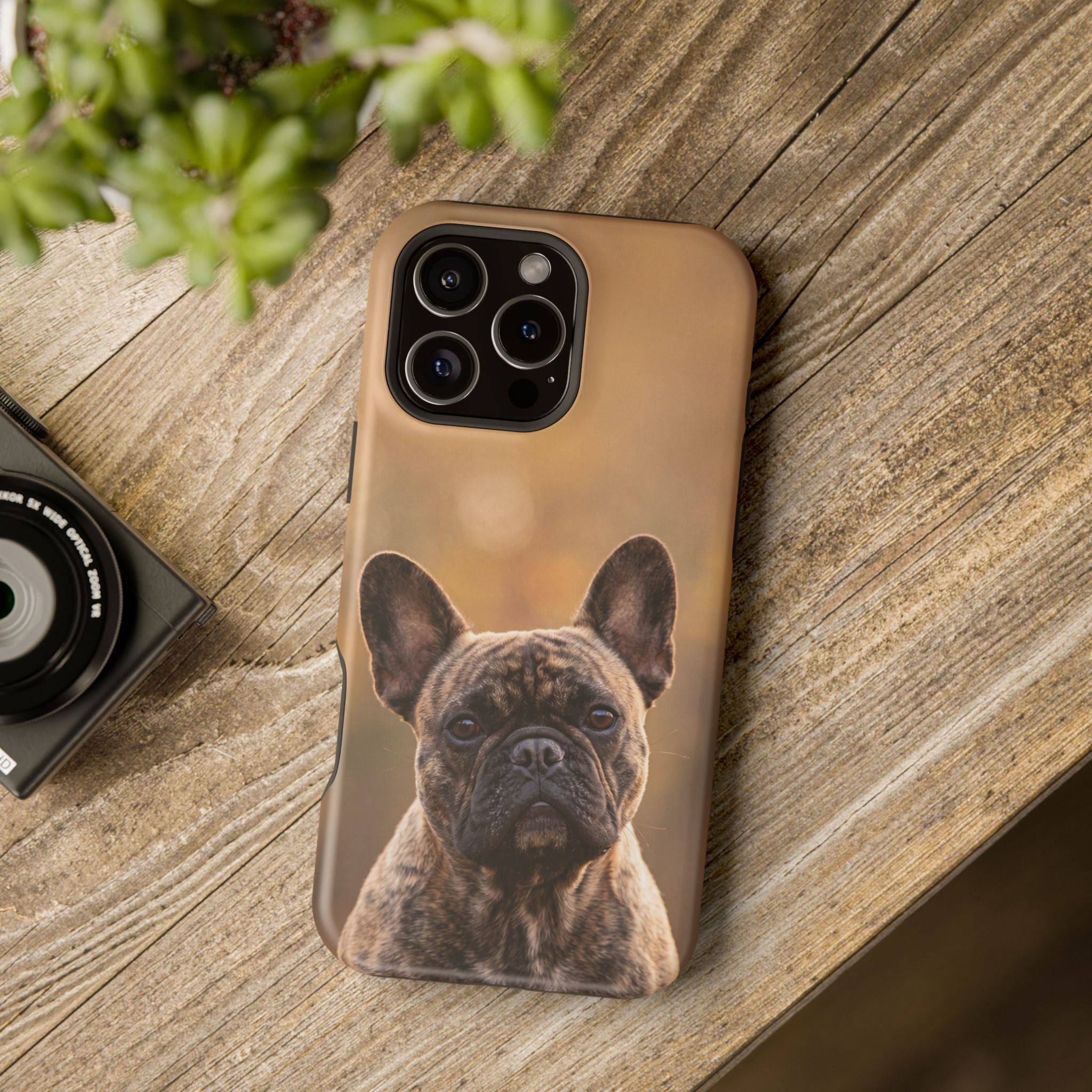 Brindle French Bulldog Phone Case — Impact-Resistant Wireless Charging Cover