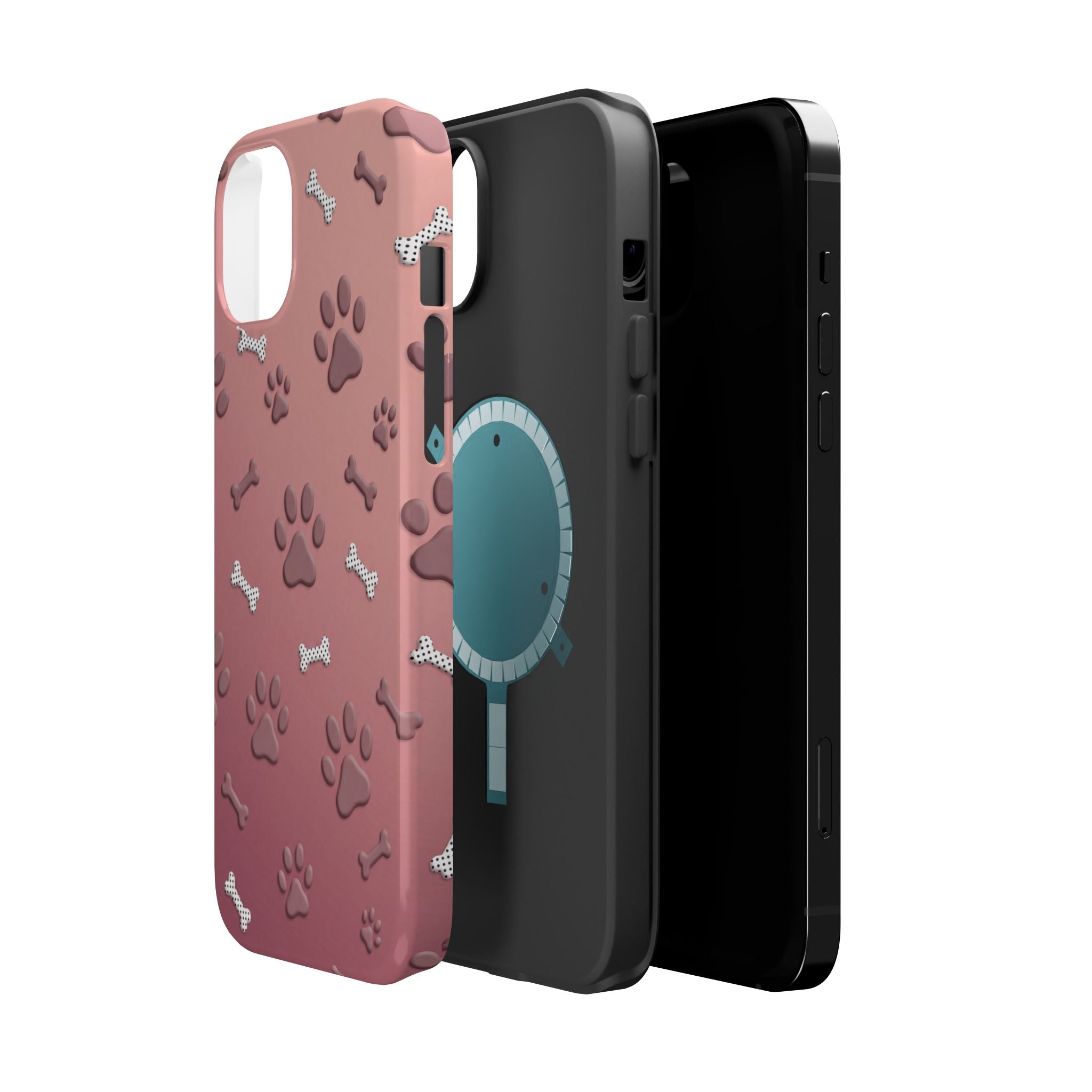 Paws & Bones Phone Case — Impact-Resistant Wireless Charging Cover