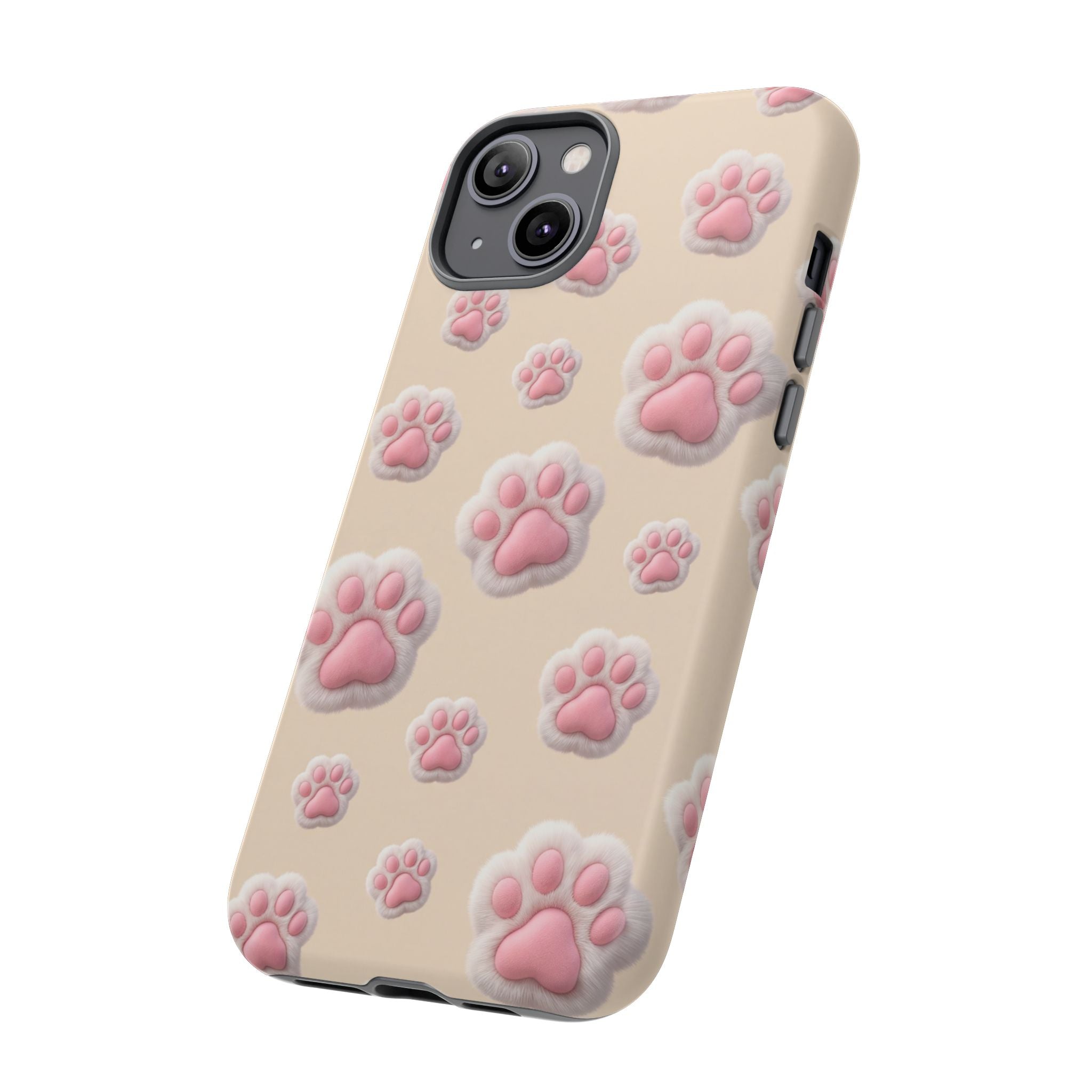 Golden Retriever Paw Print Phone Case | Cute Pink Paw Pattern for Dog Lovers | iPhone & Samsung