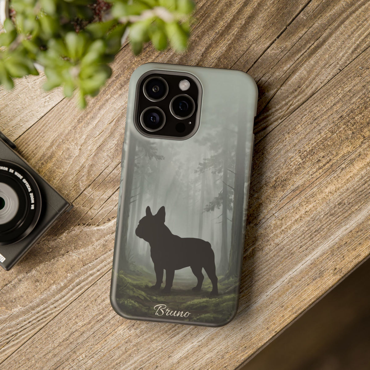 Personalized French Bulldog Misty Forest Phone Case — Wireless Charging Cover
