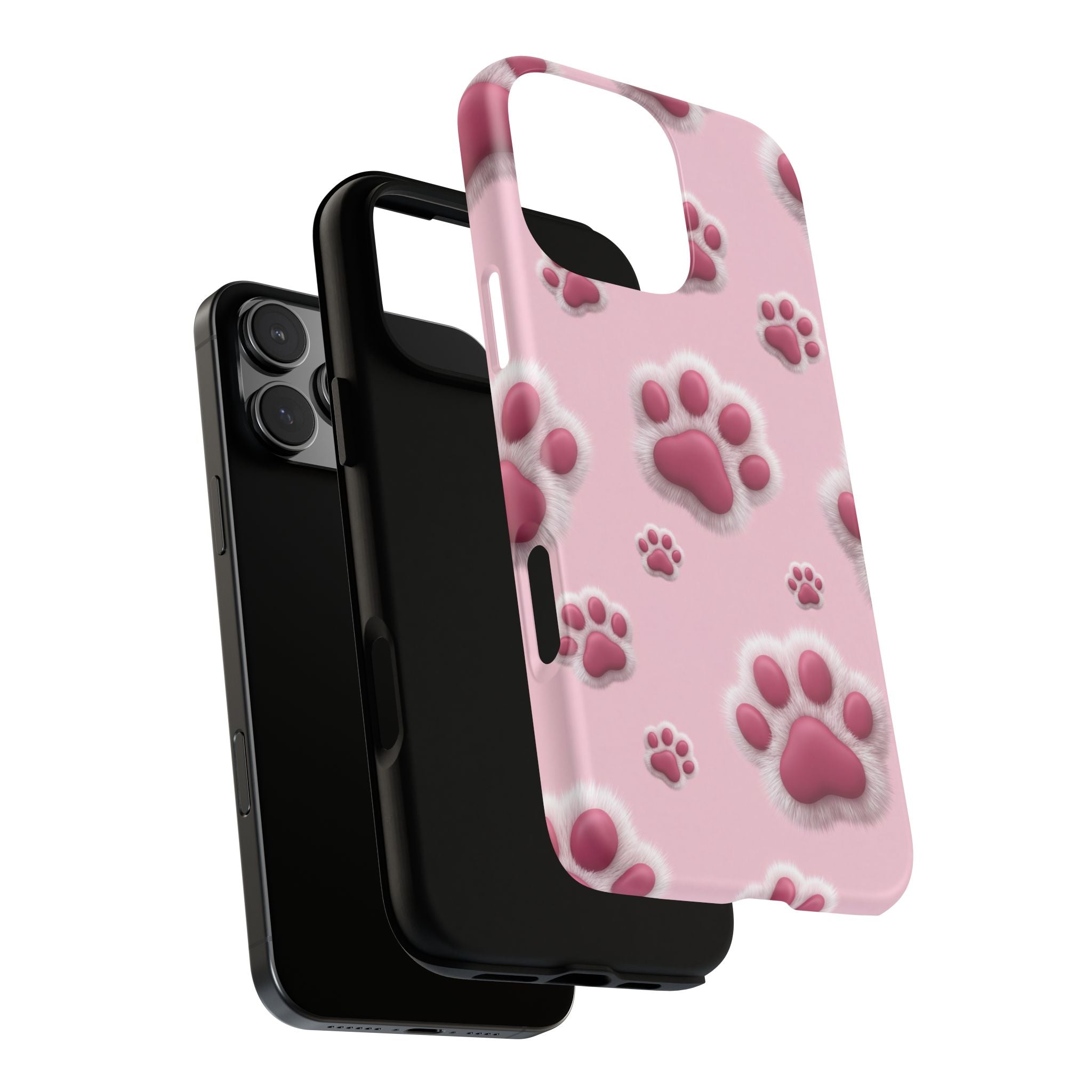 iphone & Samsung - Pink Paws Tough Phone Case — Cute Protective iPhone Cover