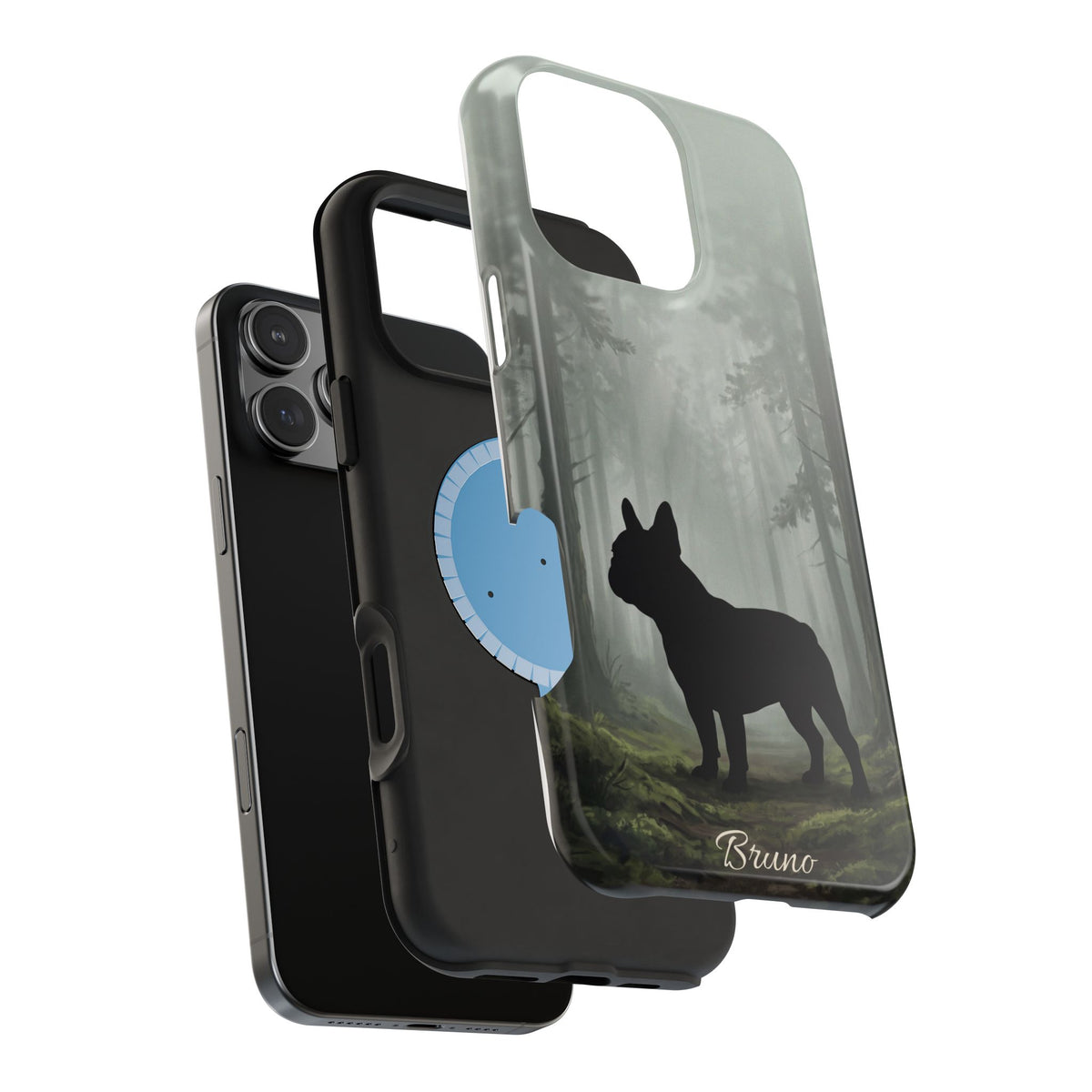 Personalized French Bulldog Misty Forest Phone Case — Wireless Charging Cover