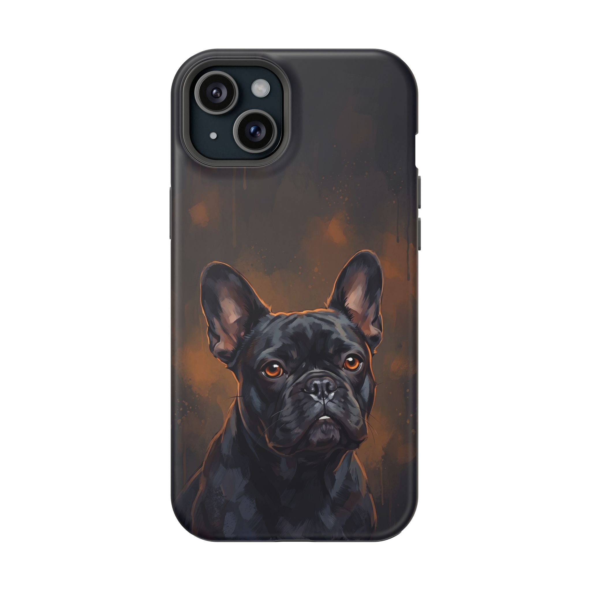 French Bulldog Portrait Phone Case — Impact-Resistant Wireless Charging Cover