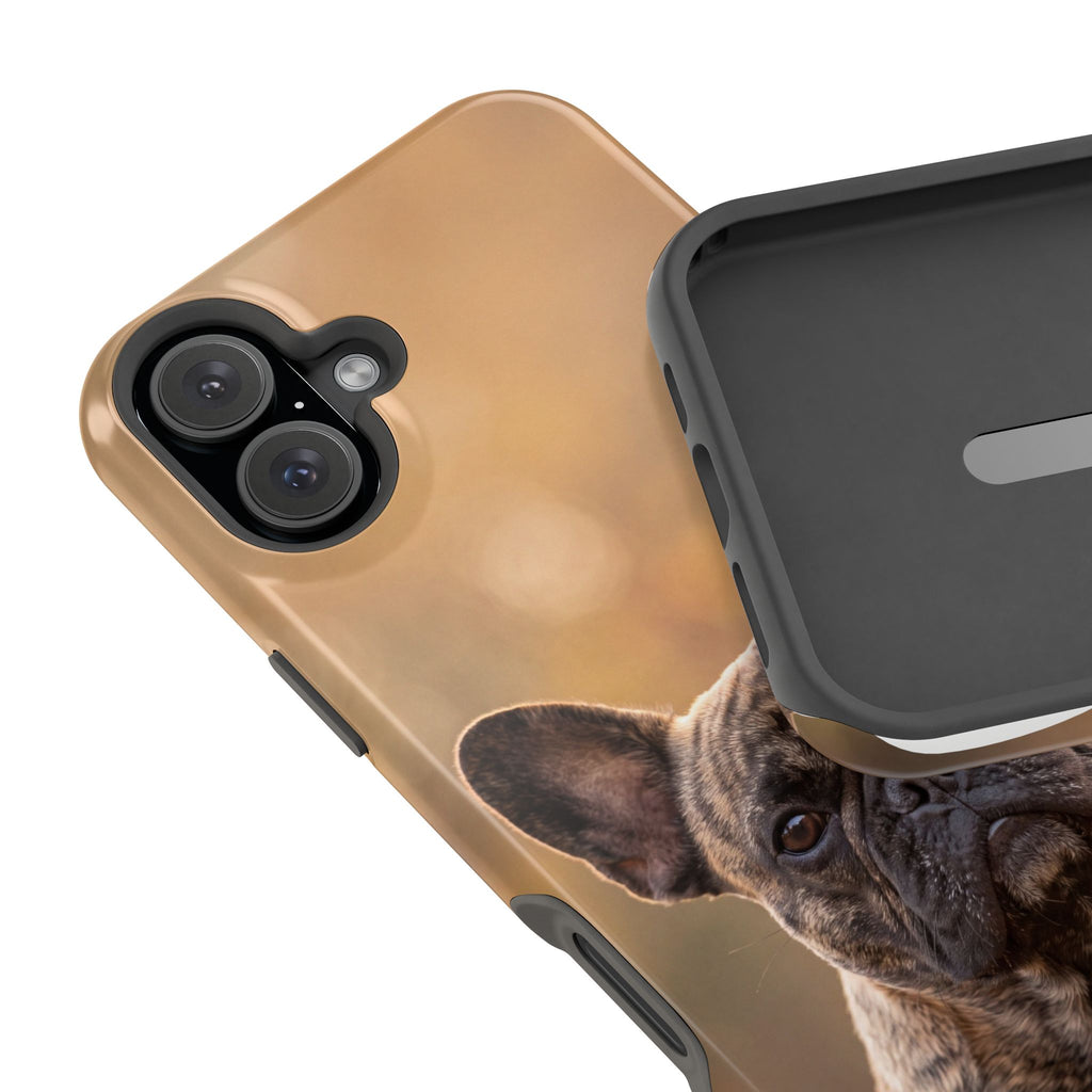 Brindle French Bulldog Phone Case — Impact-Resistant Wireless Charging Cover