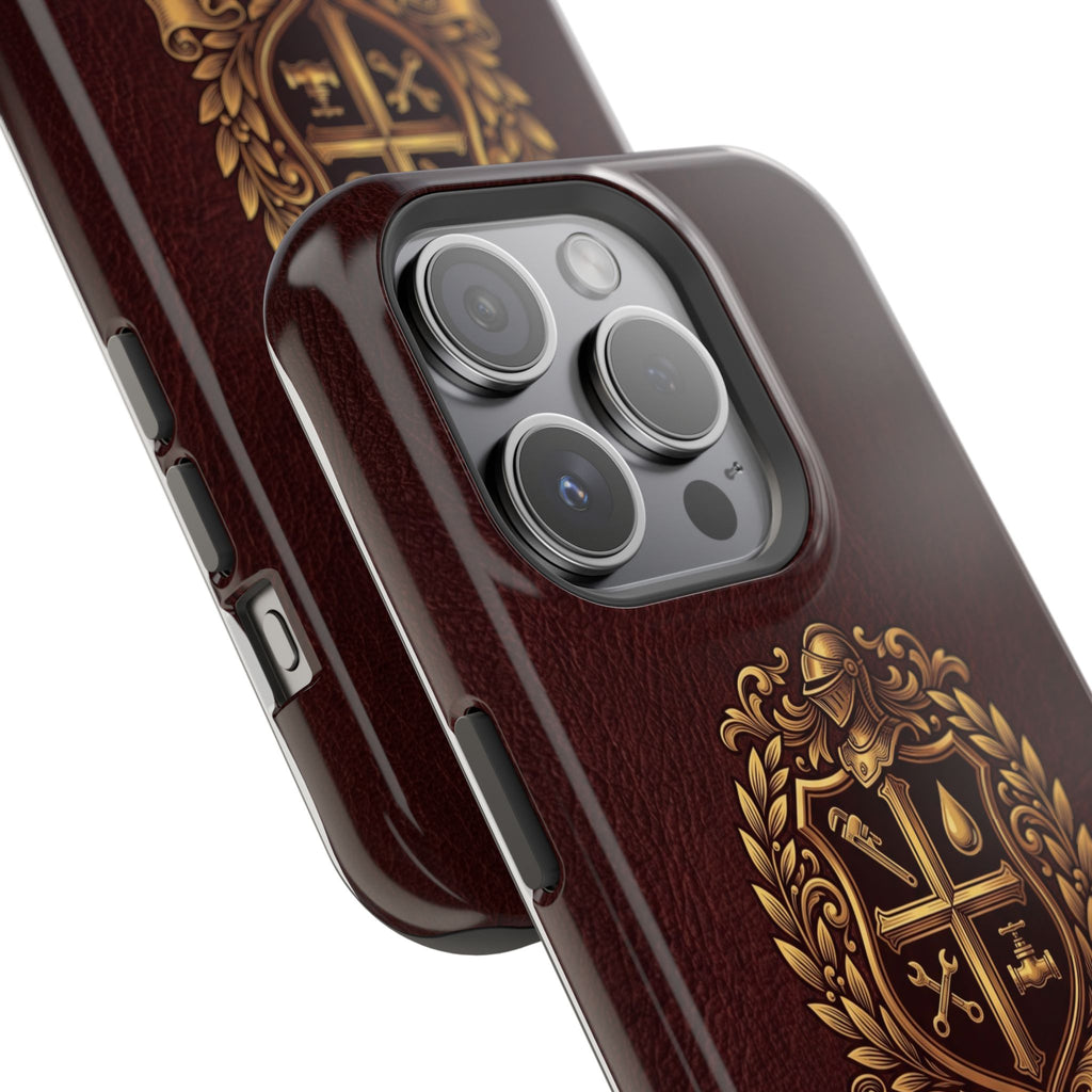 Plumber Crest Phone Case — Heraldic Shield Design Wireless Charging Cover