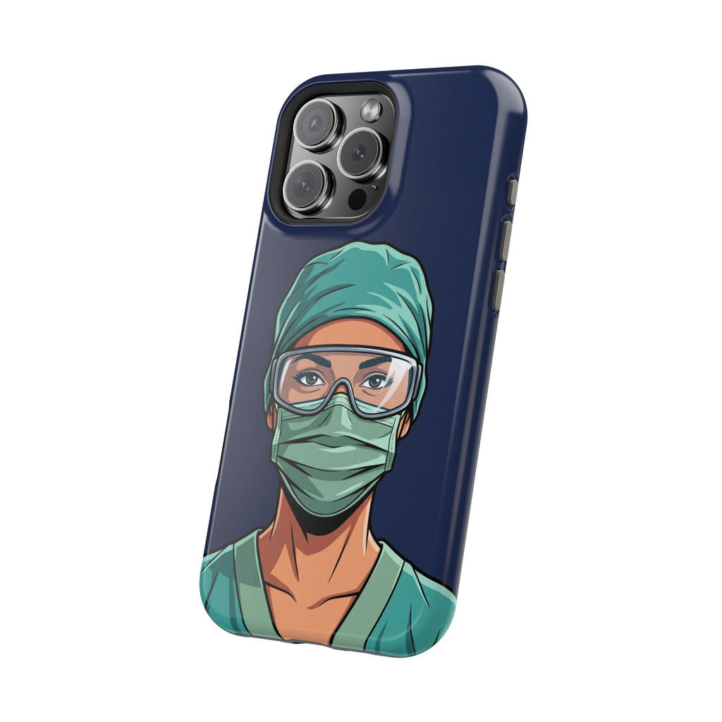 Bold Nurse Portrait Phone Case — Magnetic Wireless Charging Cover