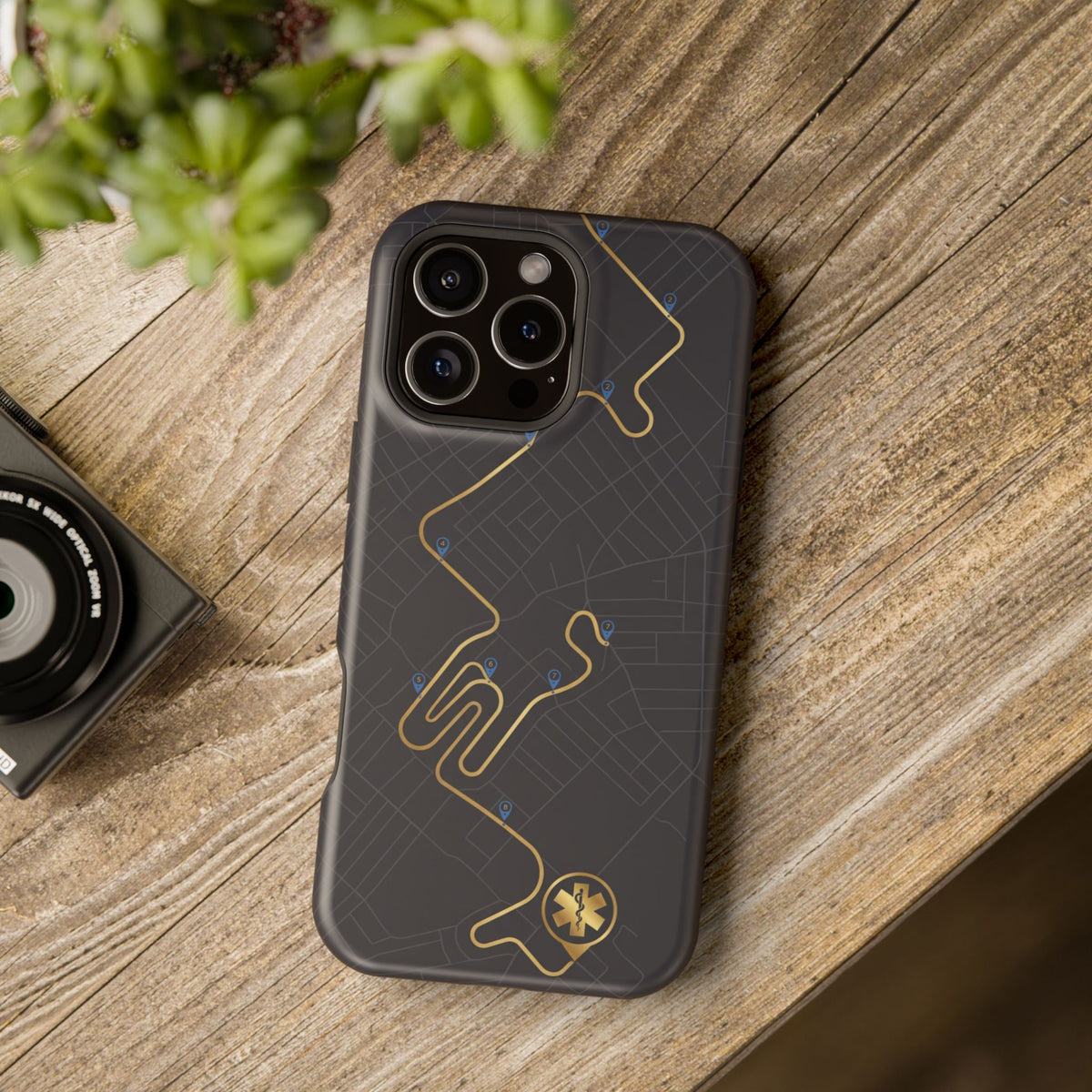 Paramedic/EMT Route Line Phone Case — Magnetic Wireless Charging Cover