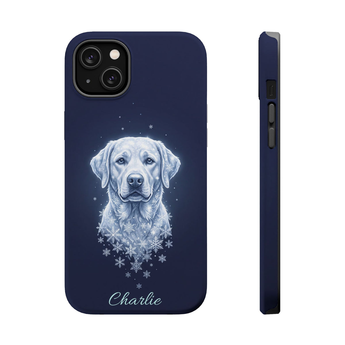 Personalized Winter Snowflake Labrador Phone Case — Tough Magnetic Case with Wireless Charging