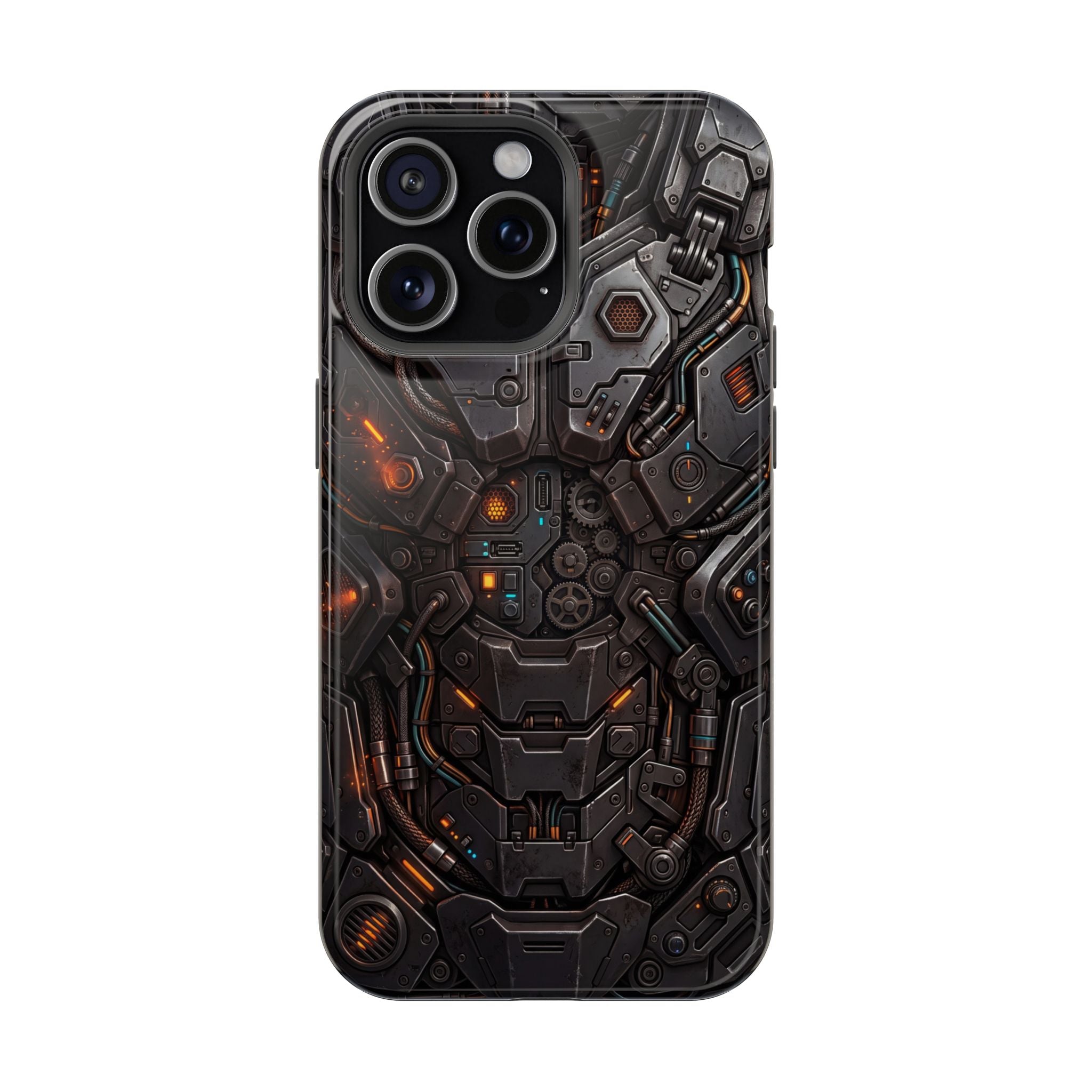 Mech Armor Phone Case — Industrial Circuit Wireless Charging Cover