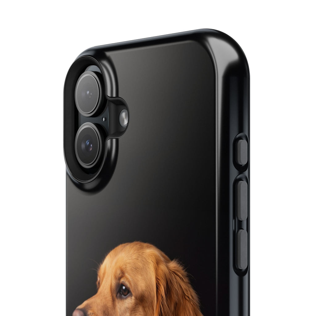 Golden Retriever Portrait Phone Case — Impact-Resistant Wireless Charging Cover
